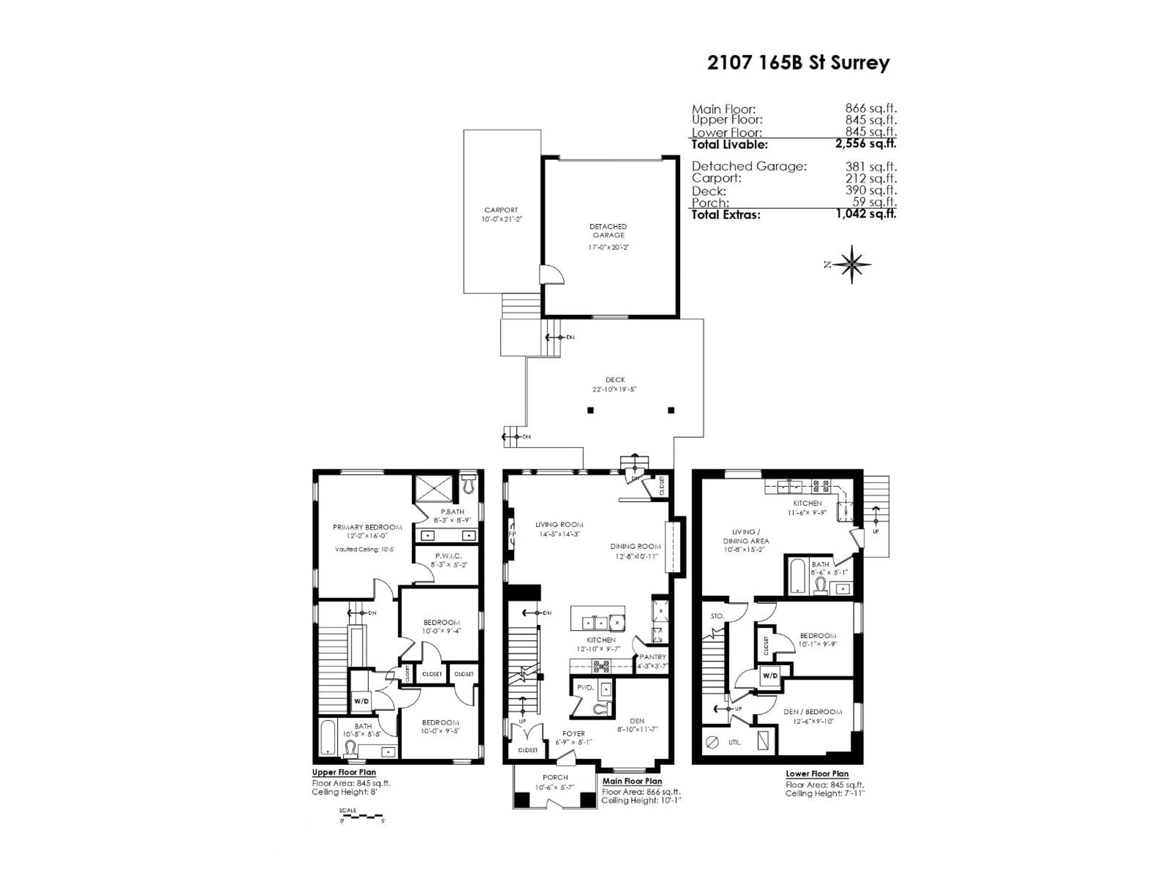Floor plan for 2107 165B STREET, Surrey British Columbia V3Z0V6