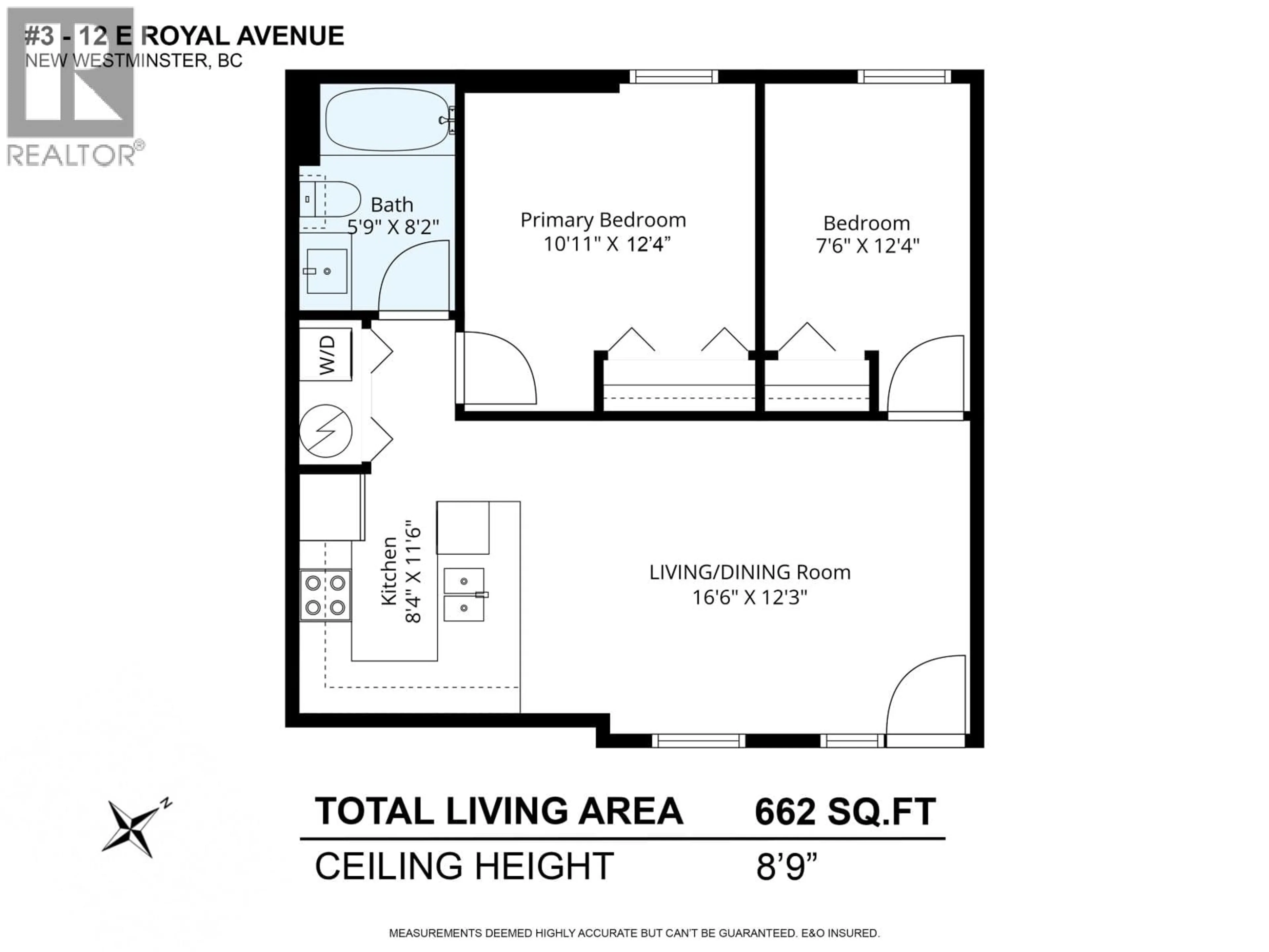 Floor plan for 3 - 12 ROYAL AVENUE, New Westminster British Columbia V3L0B7