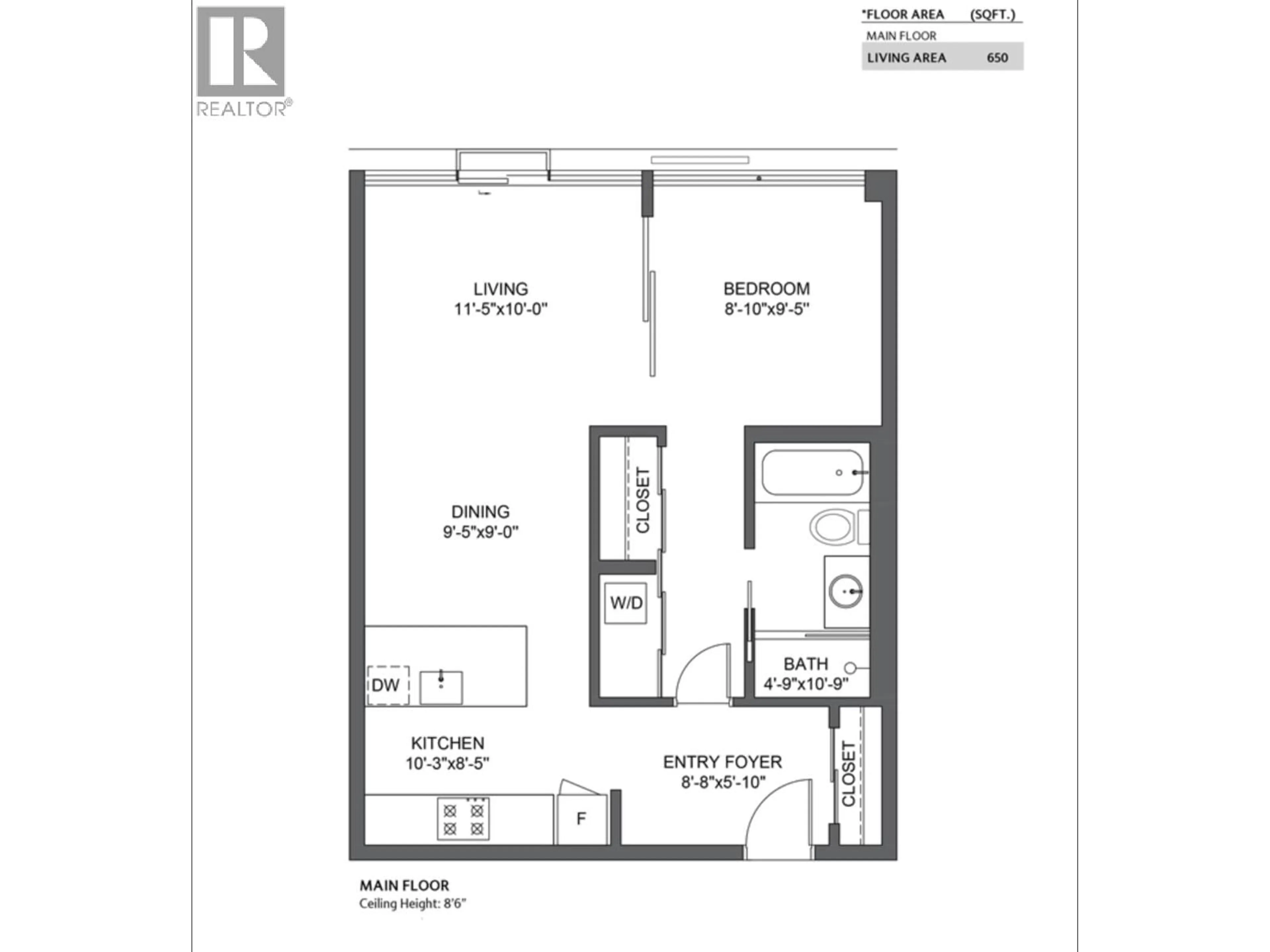 Floor plan for 3304 - 128 CORDOVA STREET, Vancouver British Columbia V6B0E6