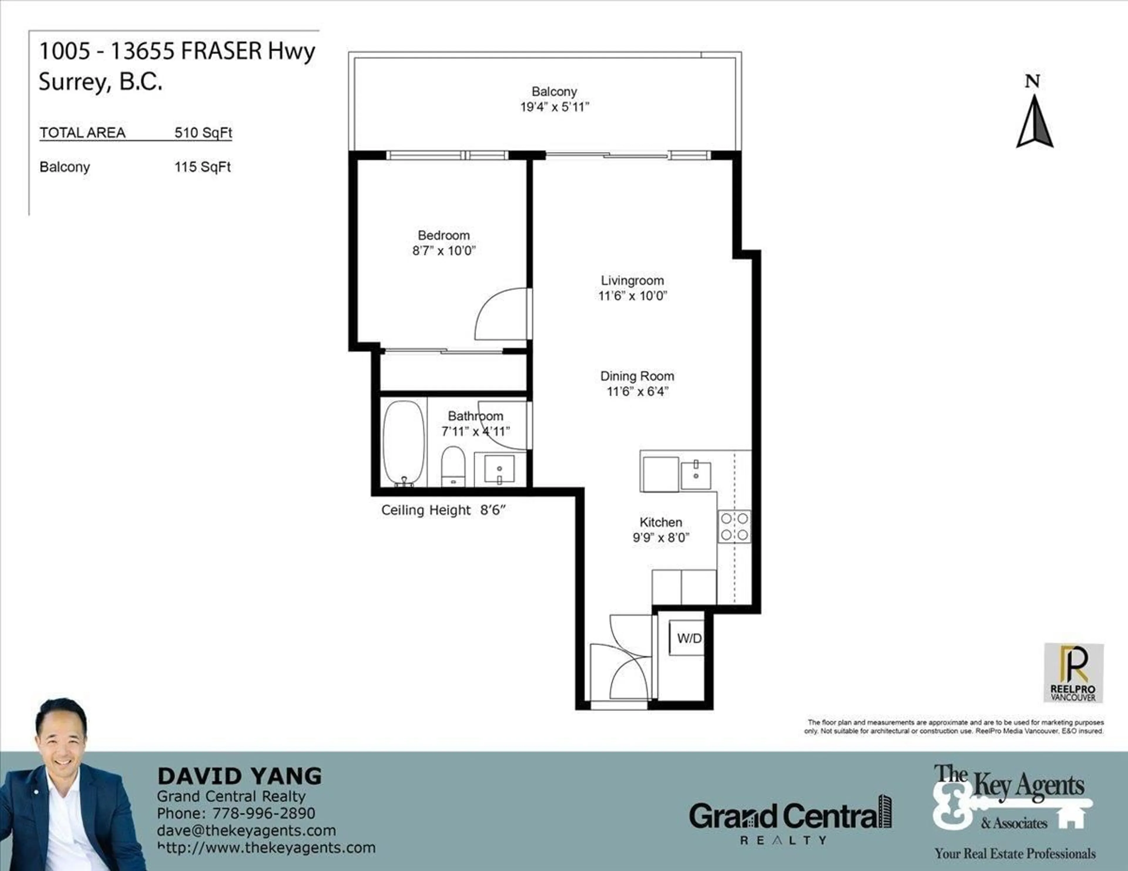 Floor plan for 1005 - 13655 FRASER HIGHWAY, Surrey British Columbia V3T0P8