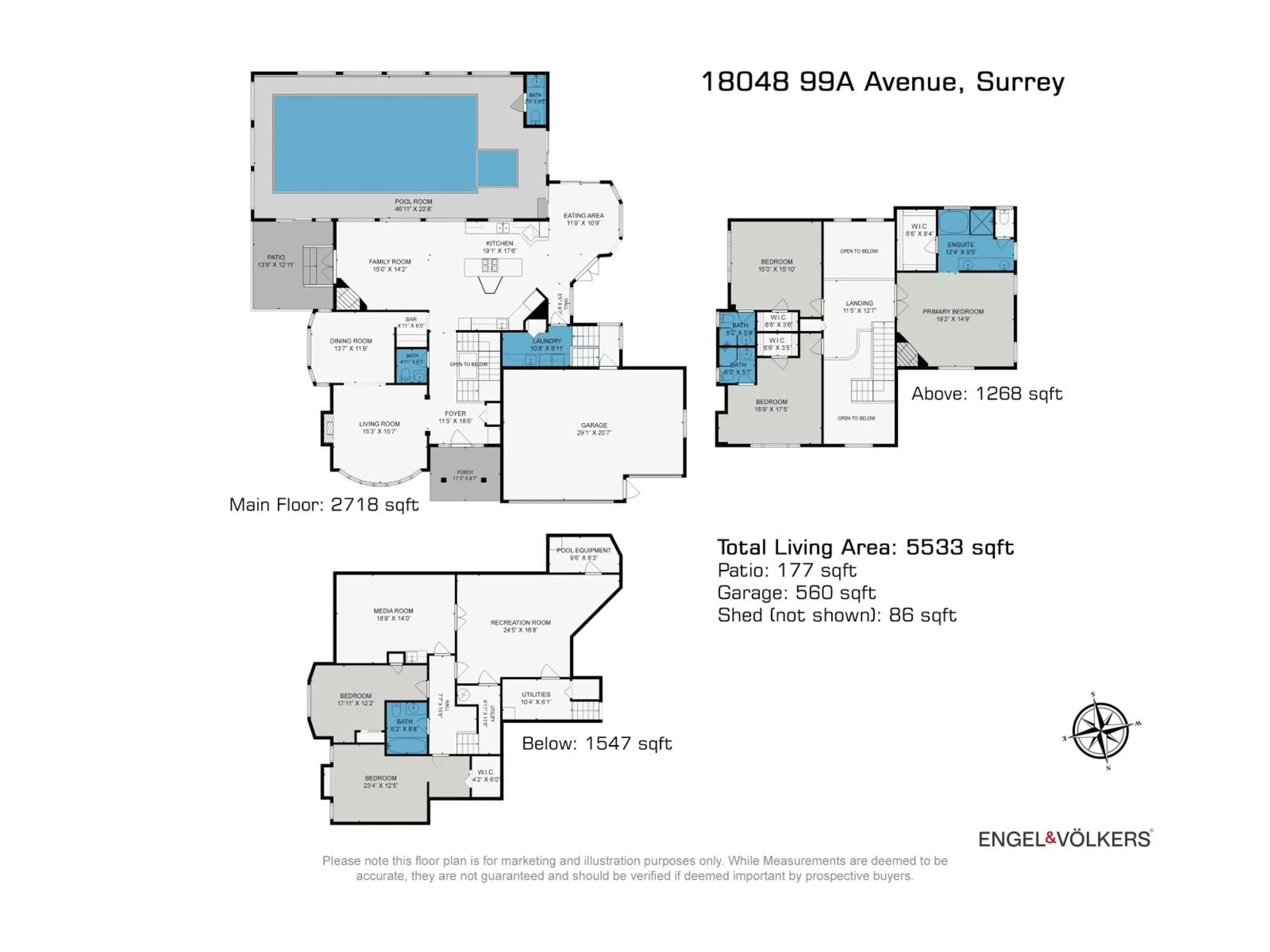 Floor plan for 18048 99A AVENUE, Surrey British Columbia V4N4V6