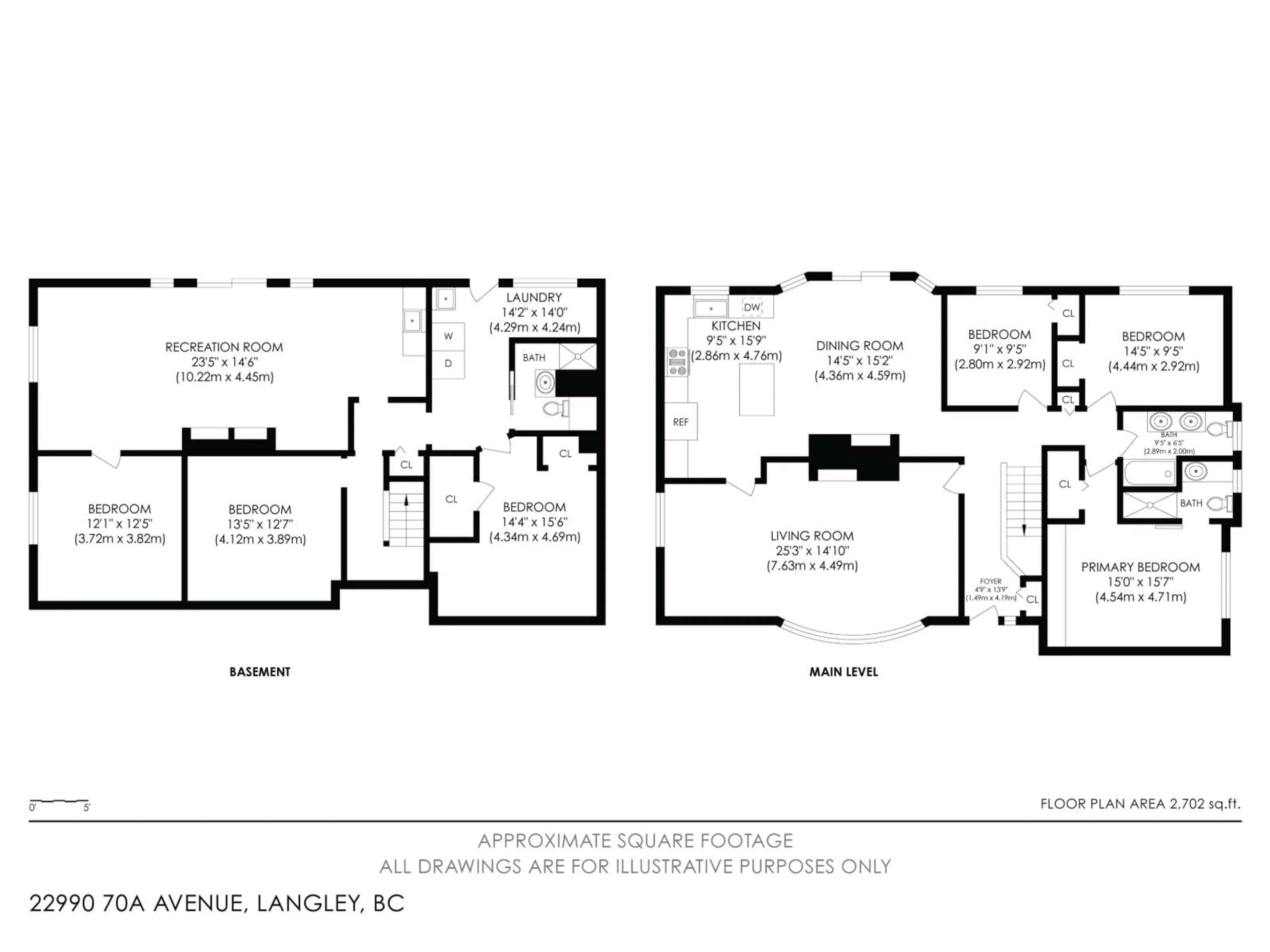 Floor plan for 22990 70A AVENUE, Langley British Columbia V2Y2J9