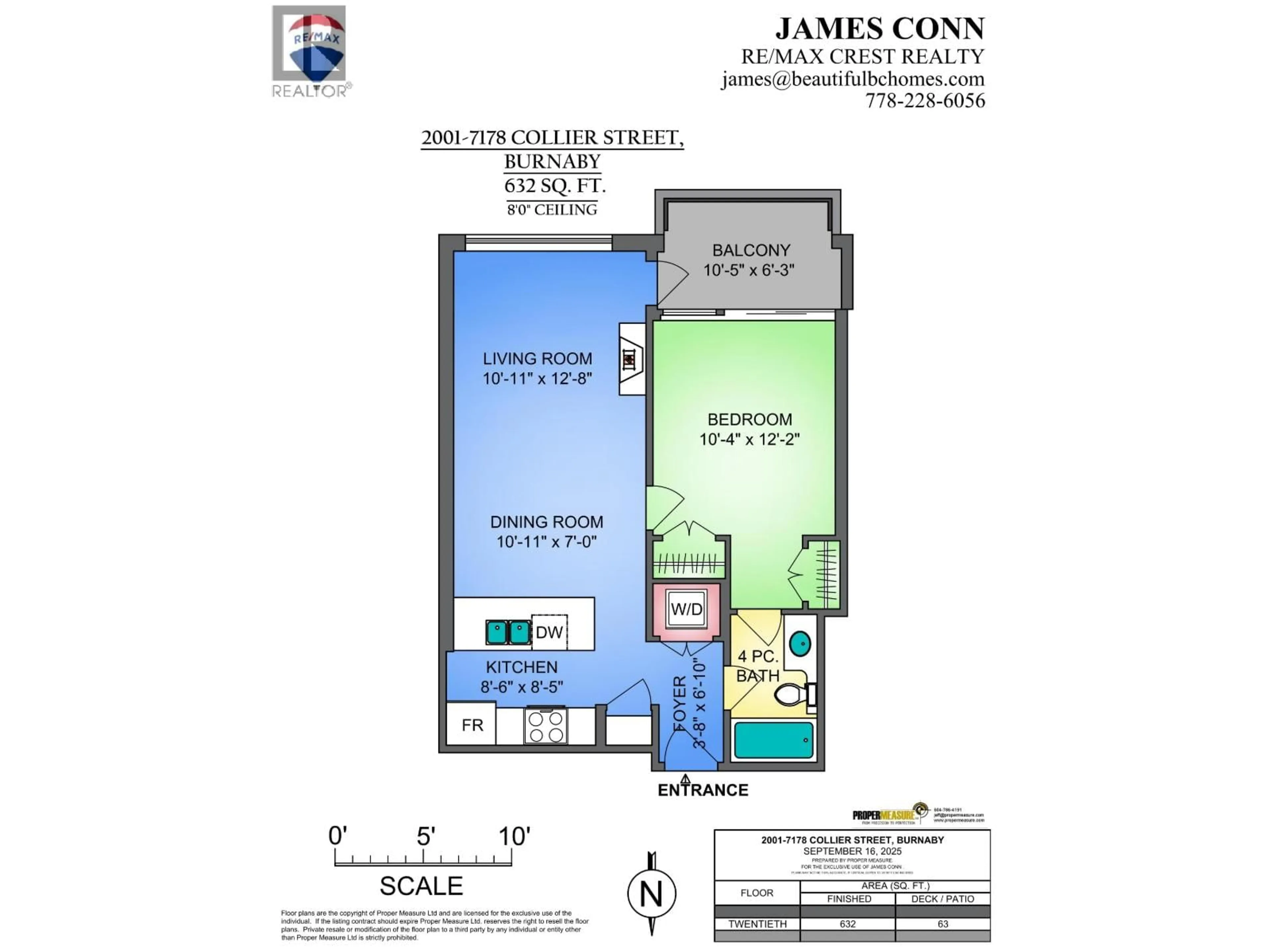Floor plan for 2001 - 7178 COLLIER STREET, Burnaby British Columbia V5E4N7