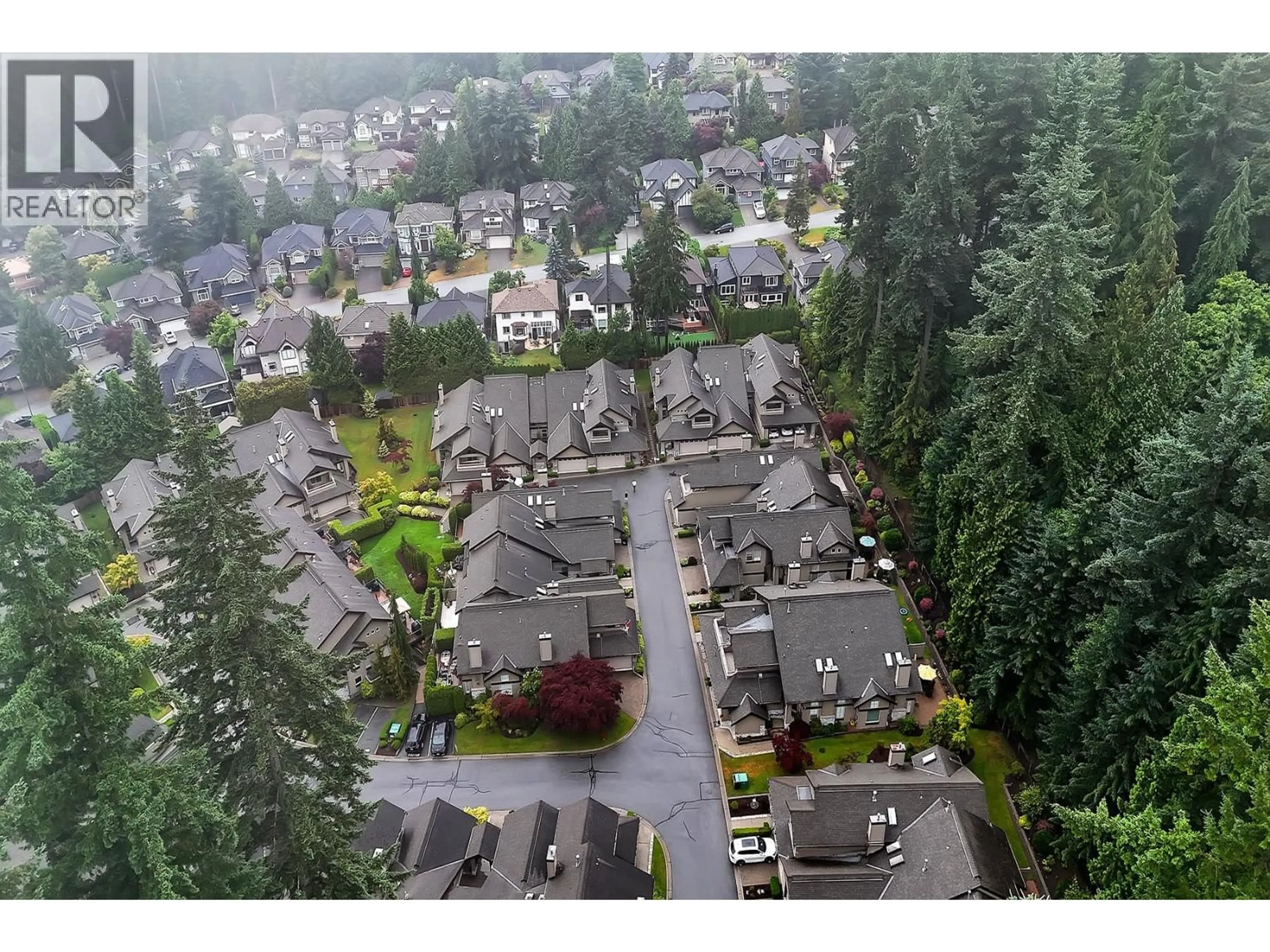 A pic from outside/outdoor area/front of a property/back of a property/a pic from drone, mountain view for 18 - 1550 LARKHALL CRESCENT, North Vancouver British Columbia V7H2Z2