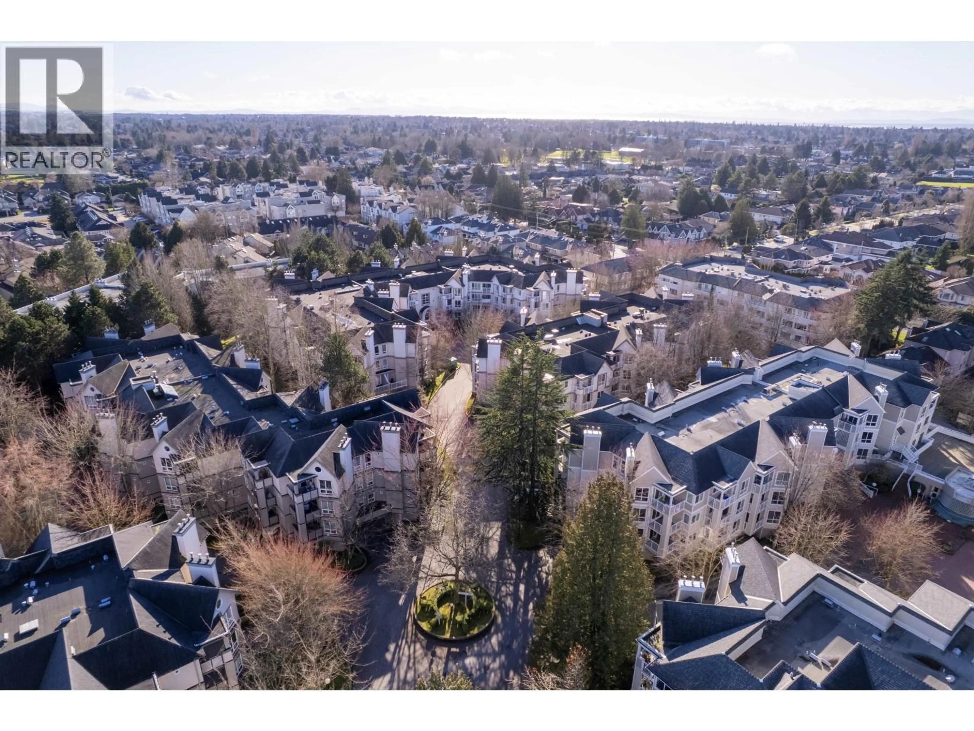 A pic from outside/outdoor area/front of a property/back of a property/a pic from drone, mountain view for 321 - 7453 MOFFATT ROAD, Richmond British Columbia V6Y1X9