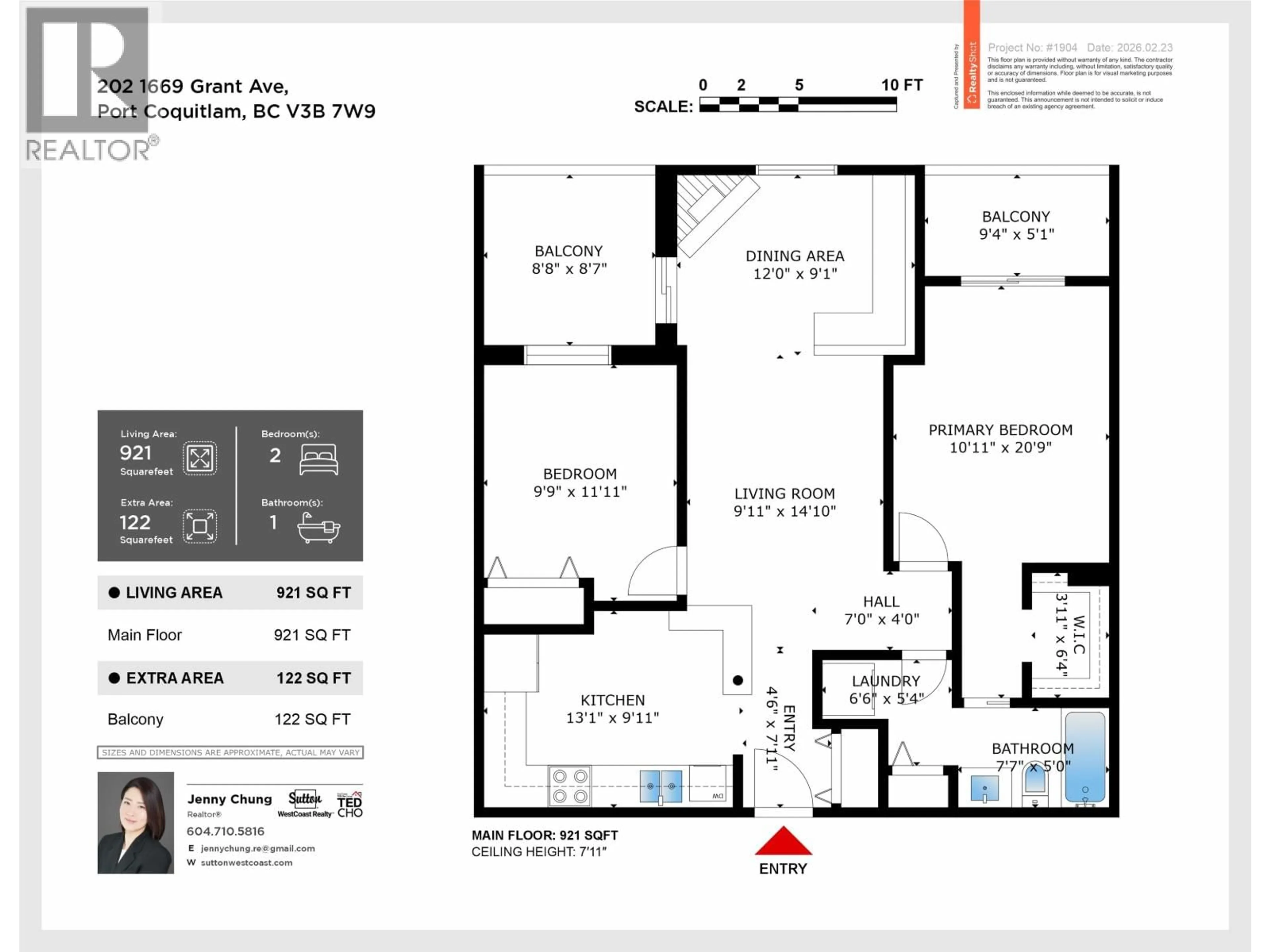 Floor plan for 202 - 1669 GRANT AVENUE, Port Coquitlam British Columbia V3B7W9