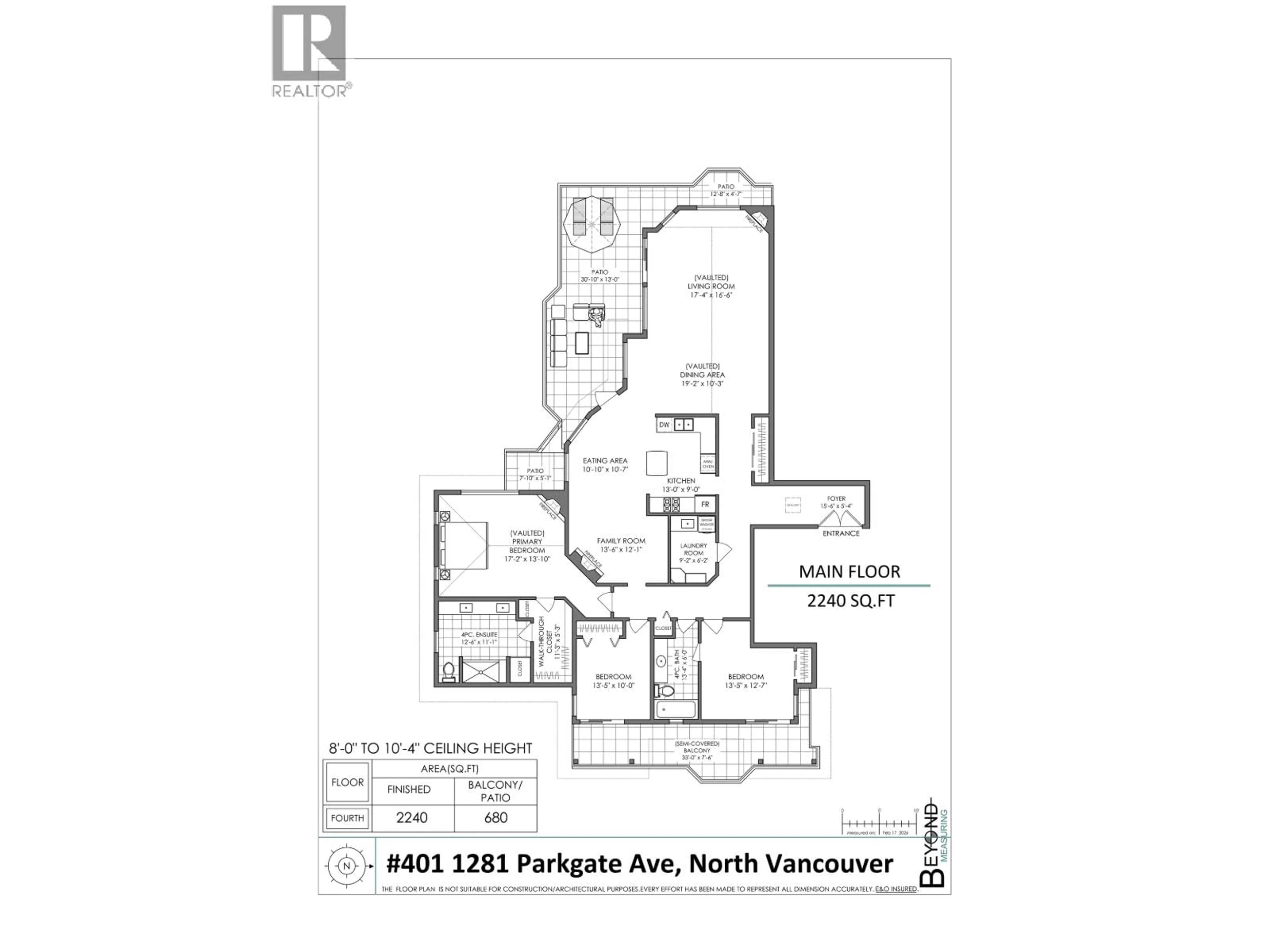 Floor plan for 401 - 1281 PARKGATE AVENUE, North Vancouver British Columbia V7H3A3