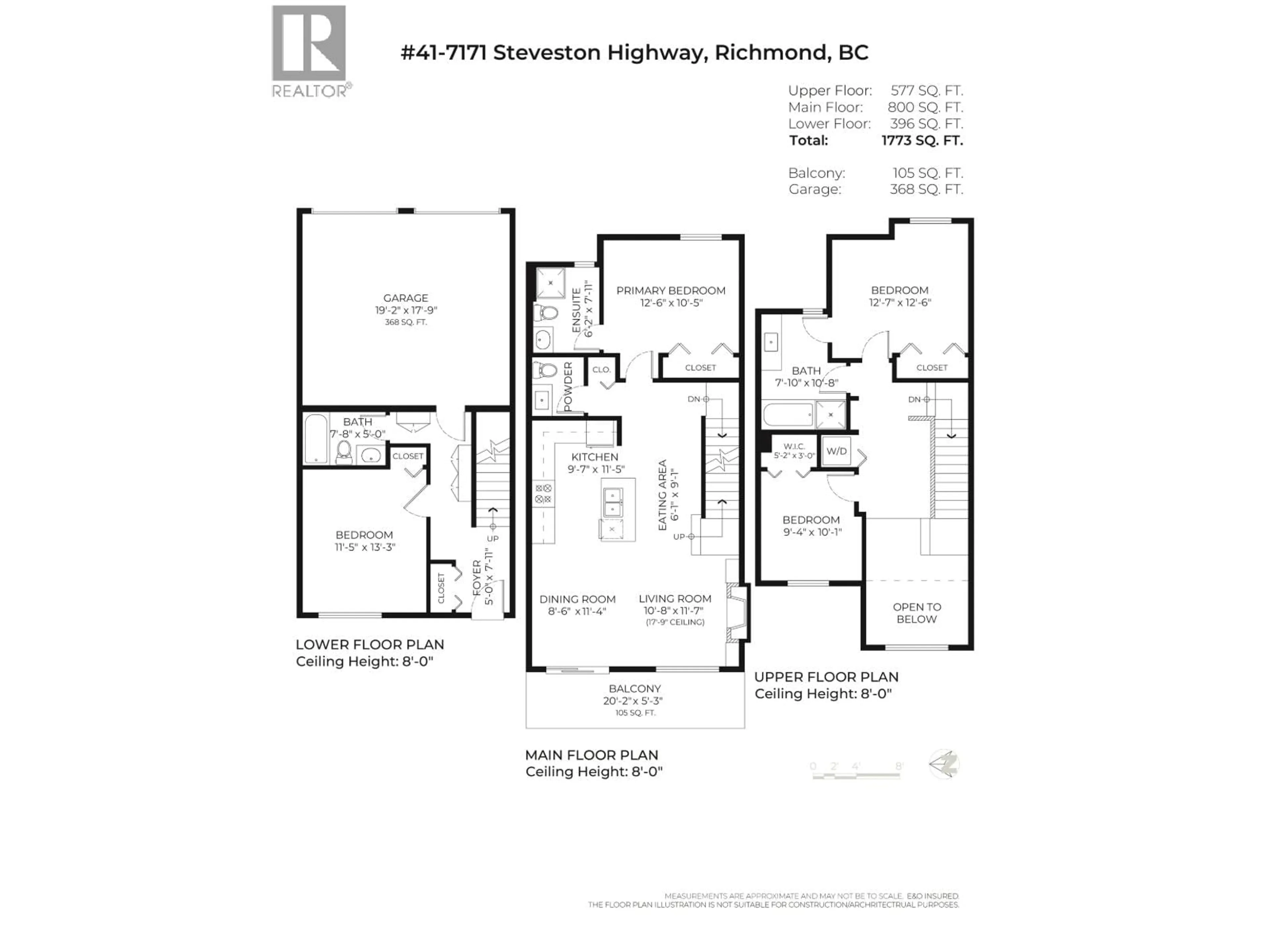 Floor plan for 41 - 7171 STEVESTON HIGHWAY, Richmond British Columbia V7A5K4
