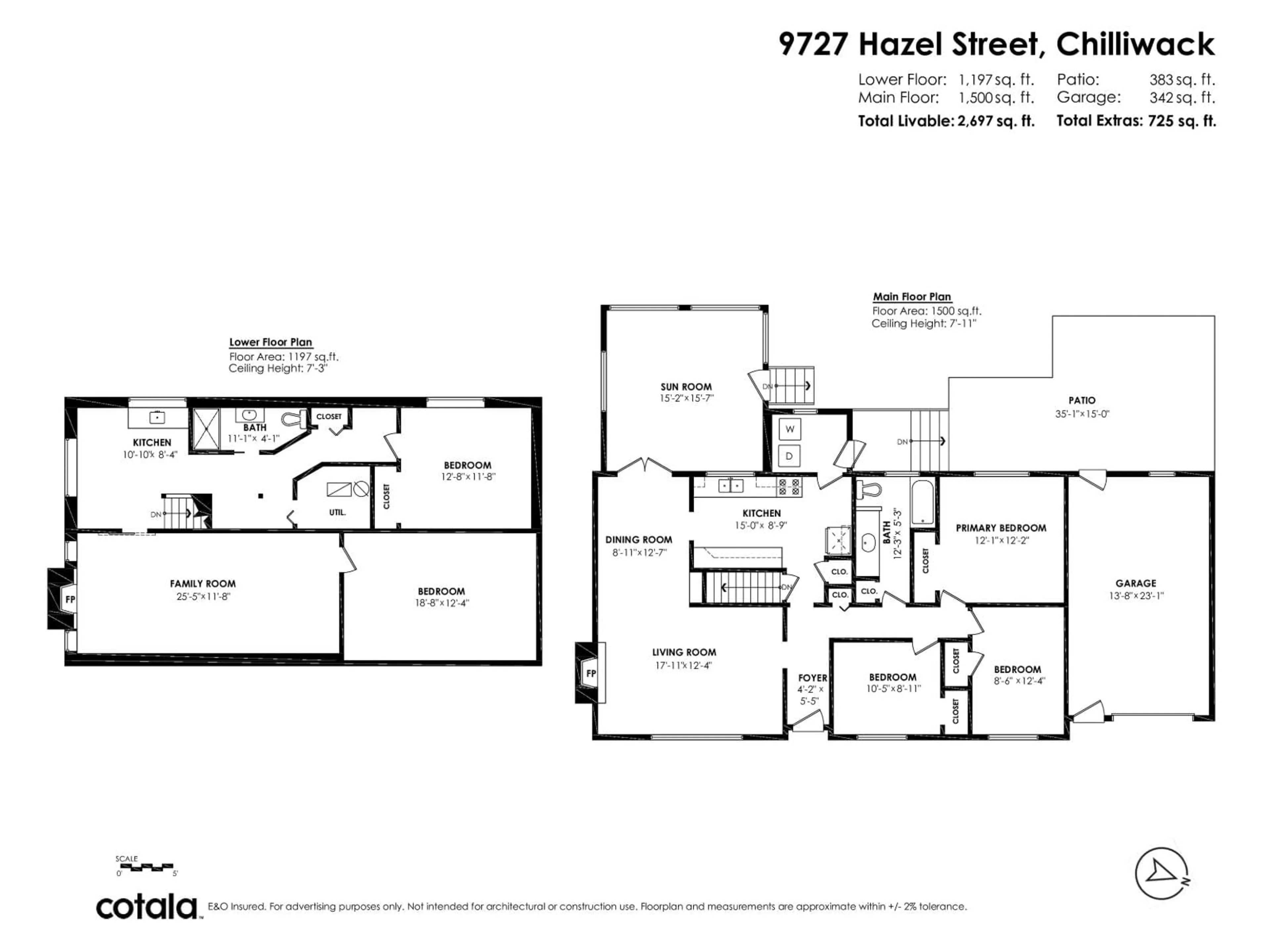 Floor plan for 9727 HAZEL STREET, Chilliwack British Columbia V2P5P1
