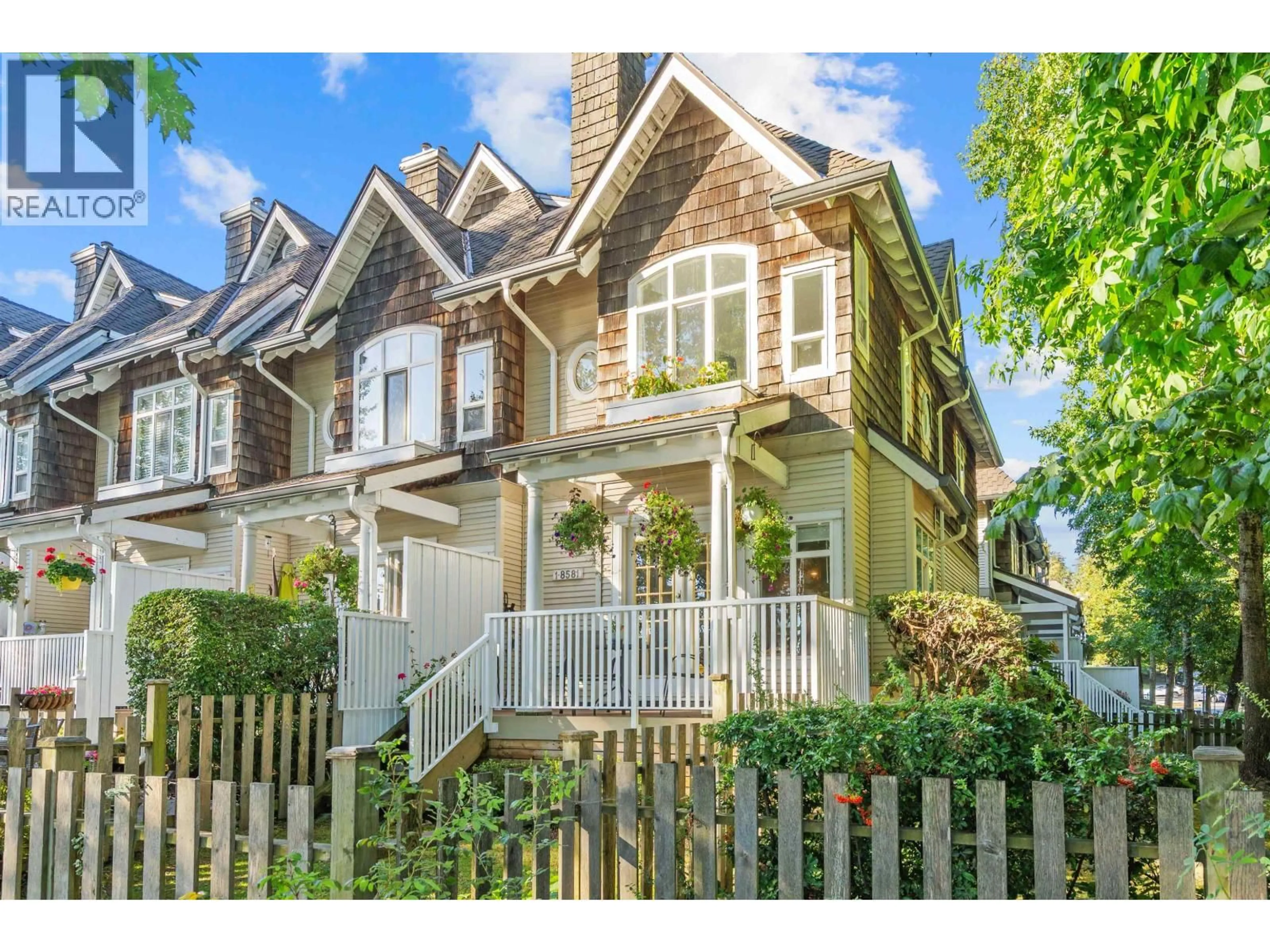 Home with vinyl exterior material, street for 1 - 8581 JELLICOE STREET, Vancouver British Columbia V5S4T5