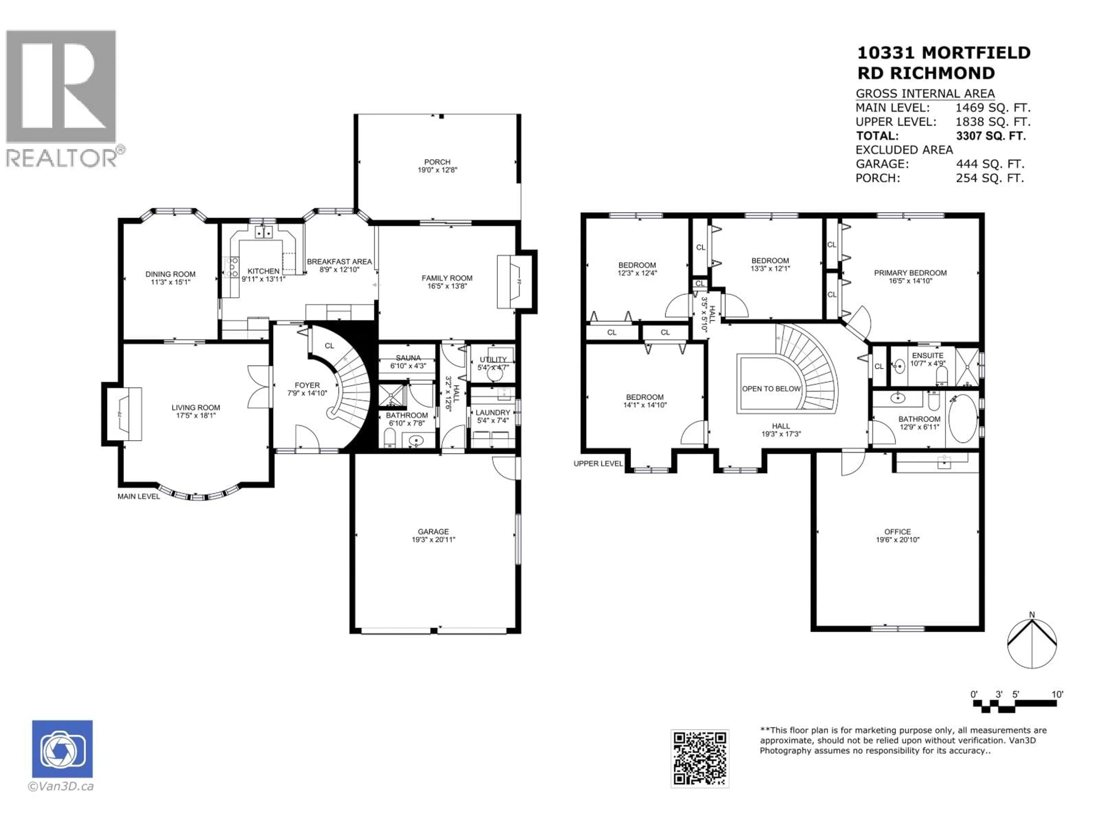 Floor plan for 10331 MORTFIELD ROAD, Richmond British Columbia V7A2W1