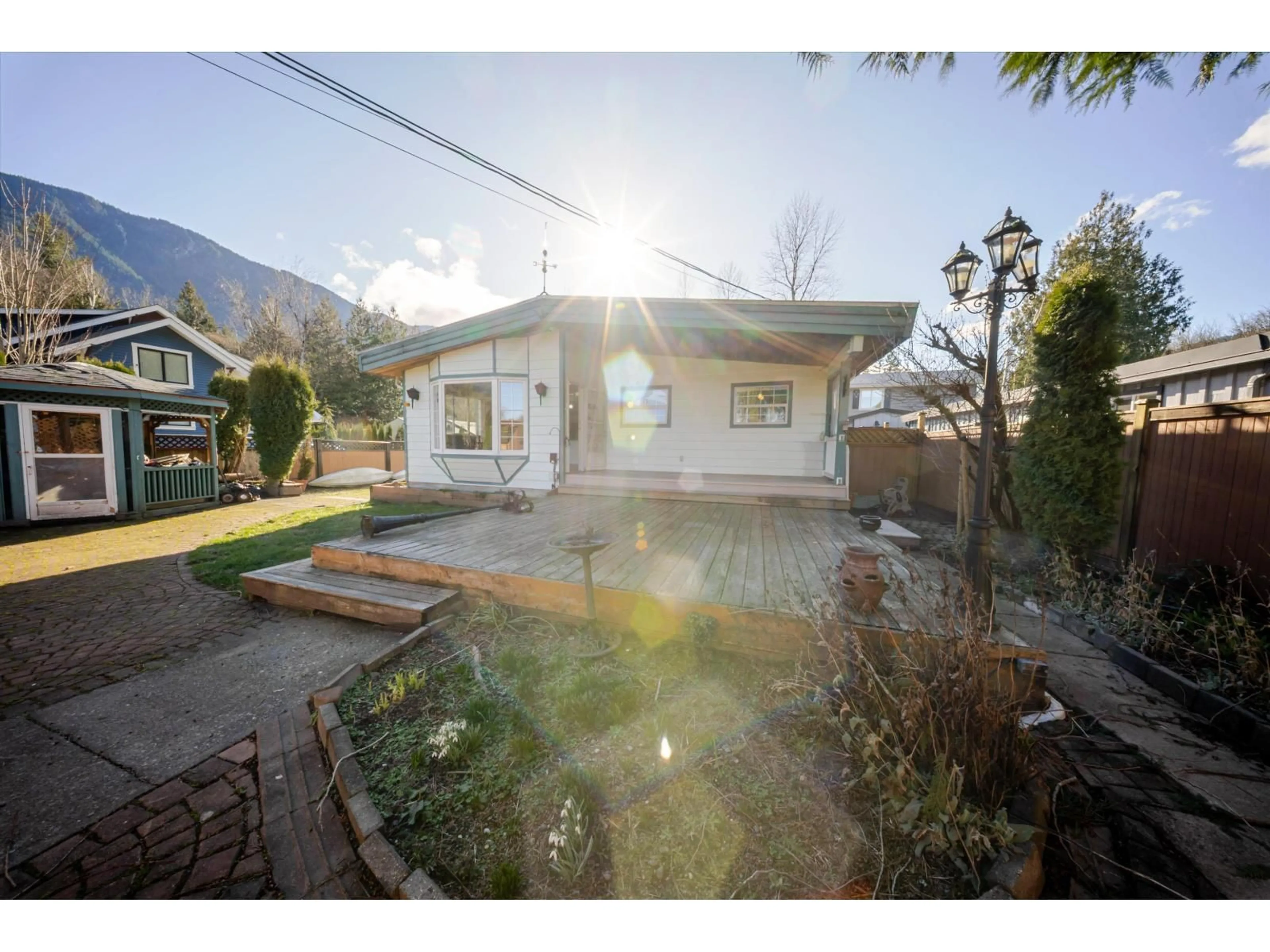 A pic from outside/outdoor area/front of a property/back of a property/a pic from drone, mountain view for 1809 CAROL ROAD, Lindell Beach British Columbia V2R4W9
