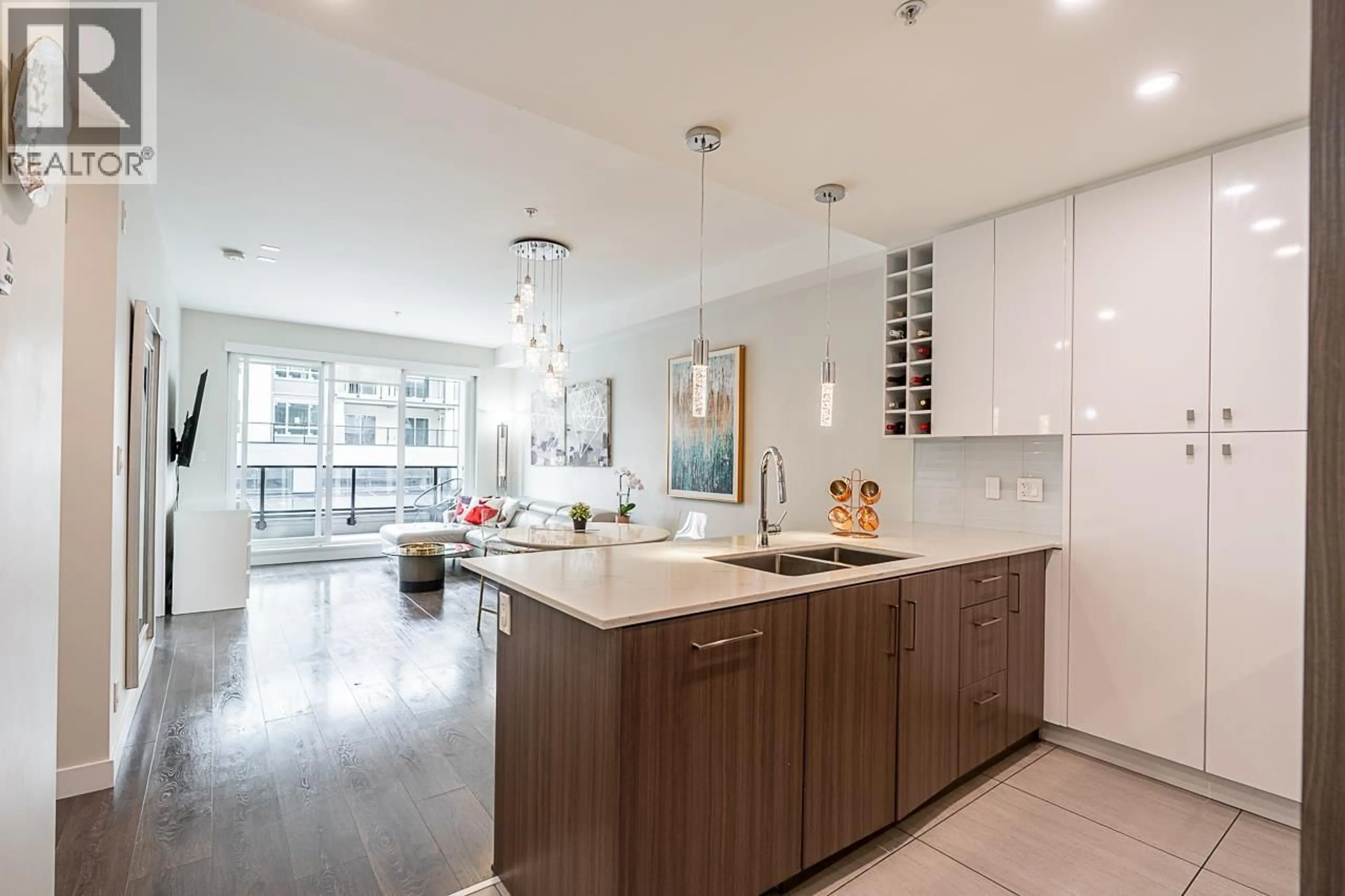 Open concept kitchen, ceramic/tile floor for 204 - 23233 GILLEY ROAD, Richmond British Columbia V6V1E6