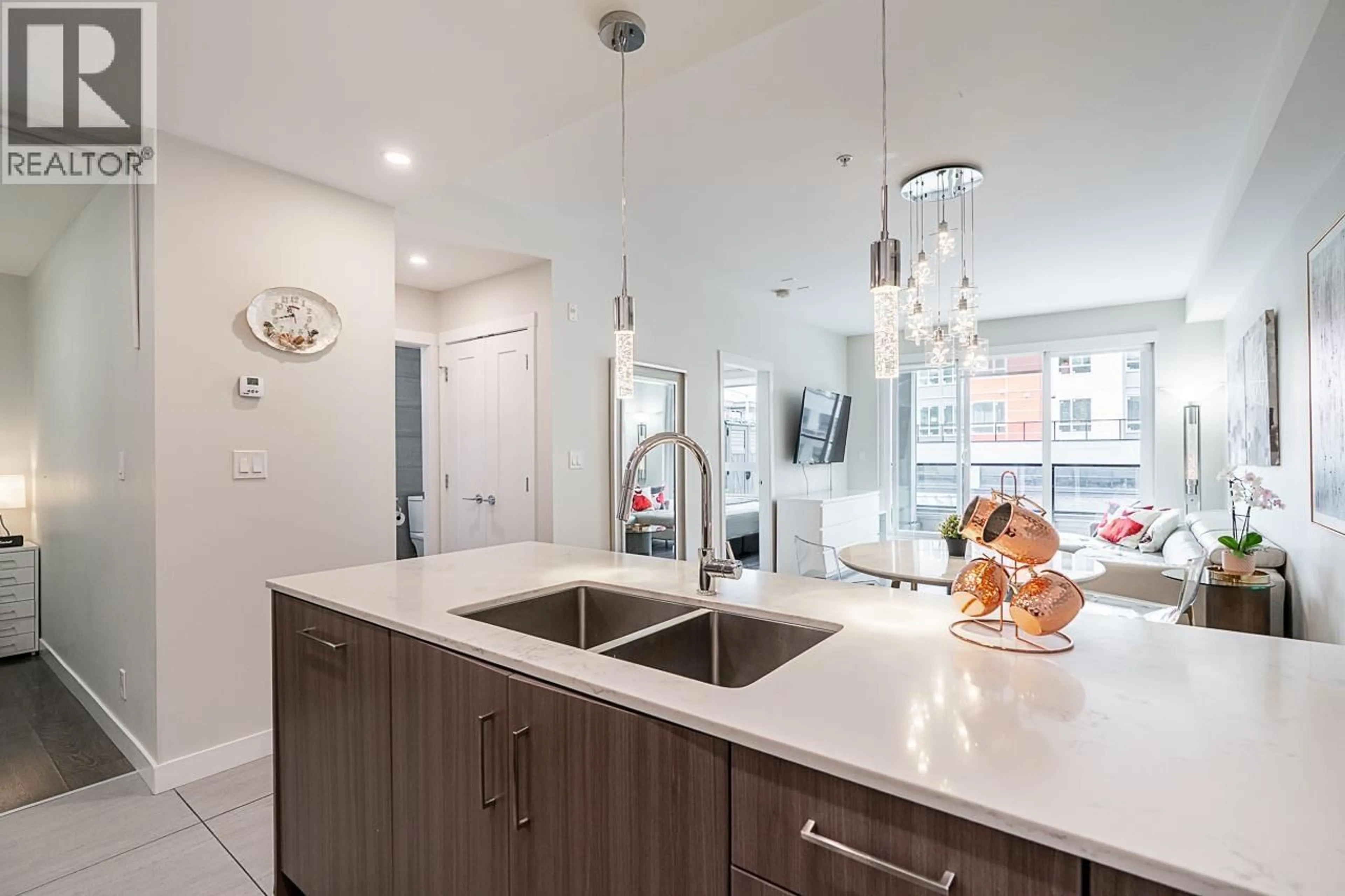 Open concept kitchen, ceramic/tile floor for 204 - 23233 GILLEY ROAD, Richmond British Columbia V6V1E6