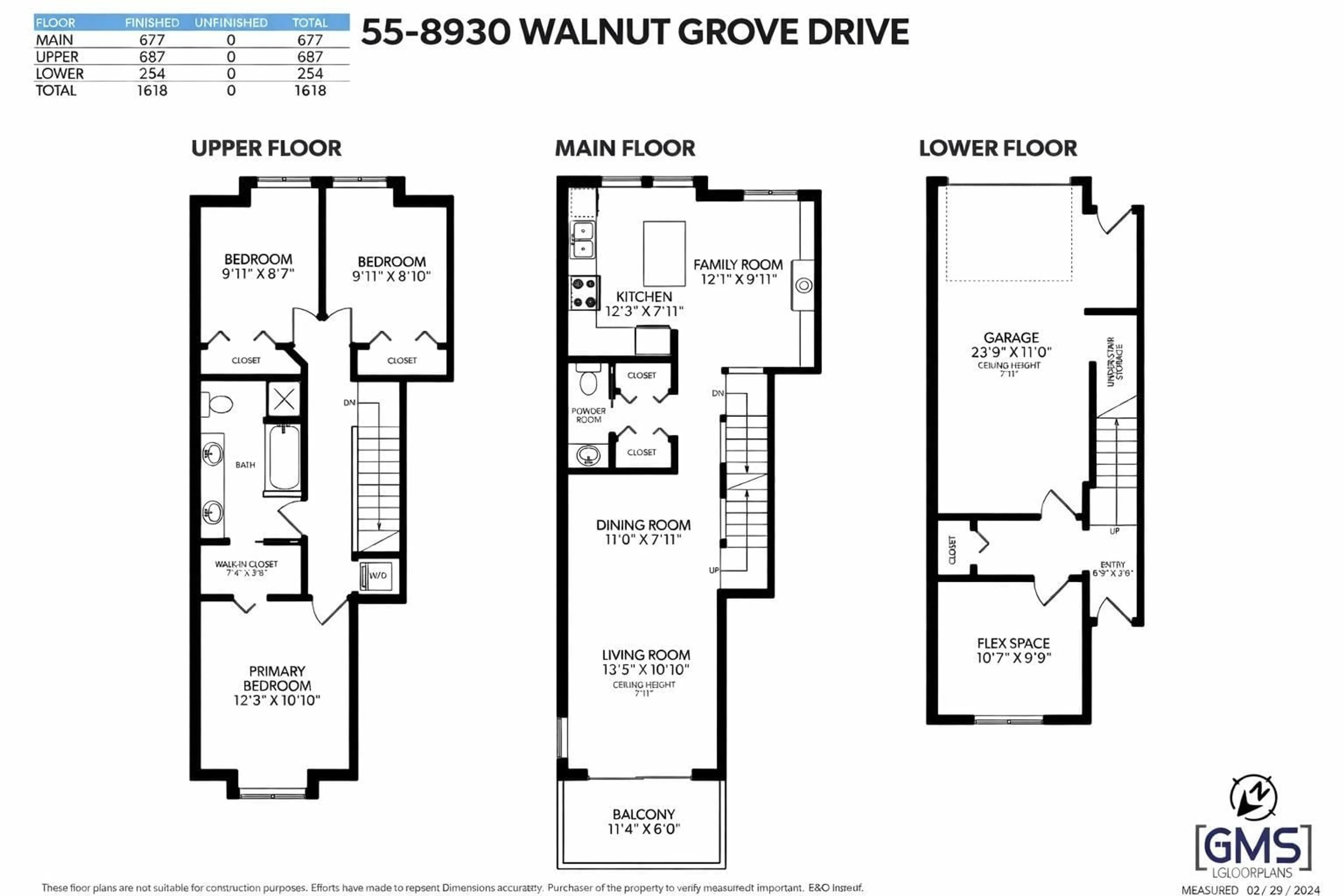 Floor plan for 55 - 8930 WALNUT GROVE DRIVE, Langley British Columbia V1M3K2