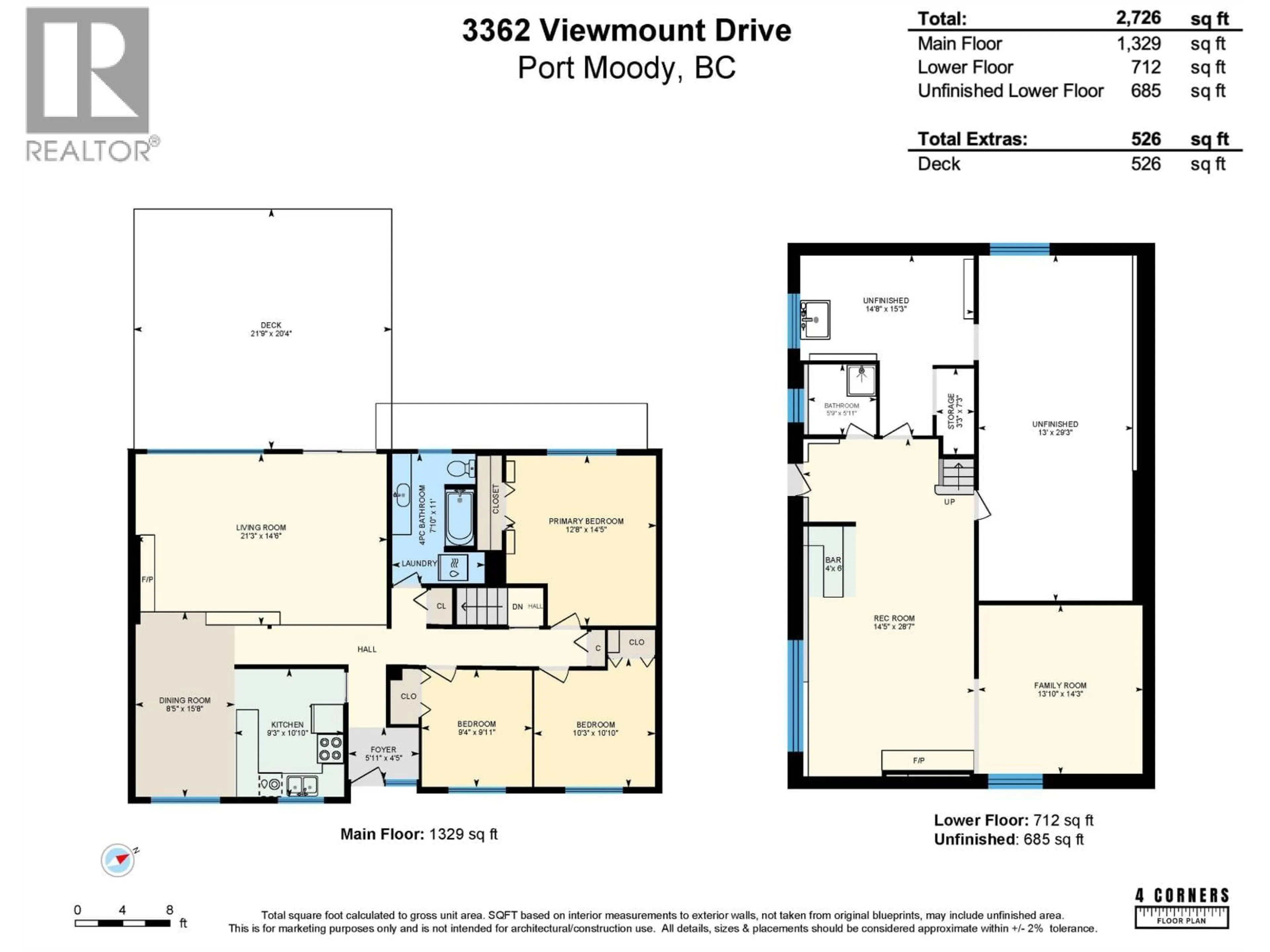 Floor plan for 3362 VIEWMOUNT DRIVE, Port Moody British Columbia V3H2L7