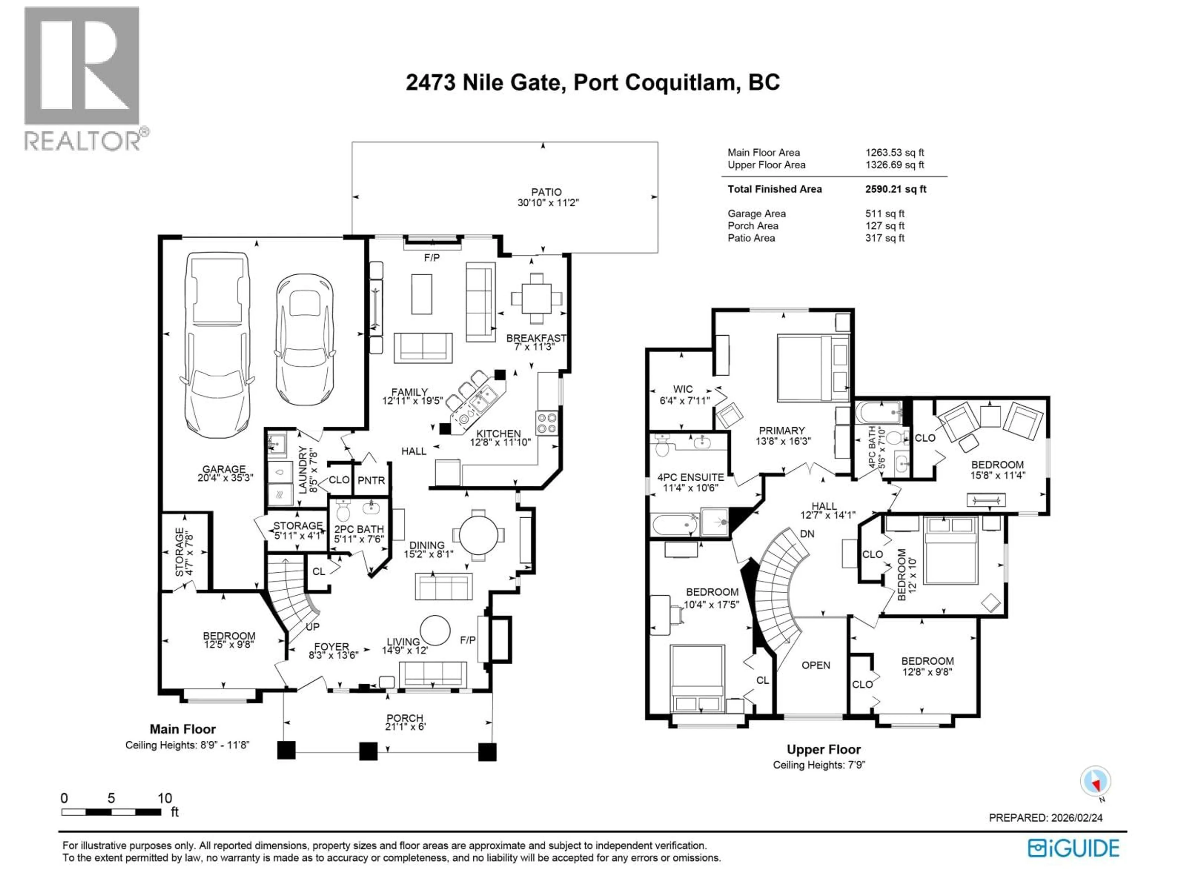 Floor plan for 2473 NILE GATE, Port Coquitlam British Columbia V3B8B3