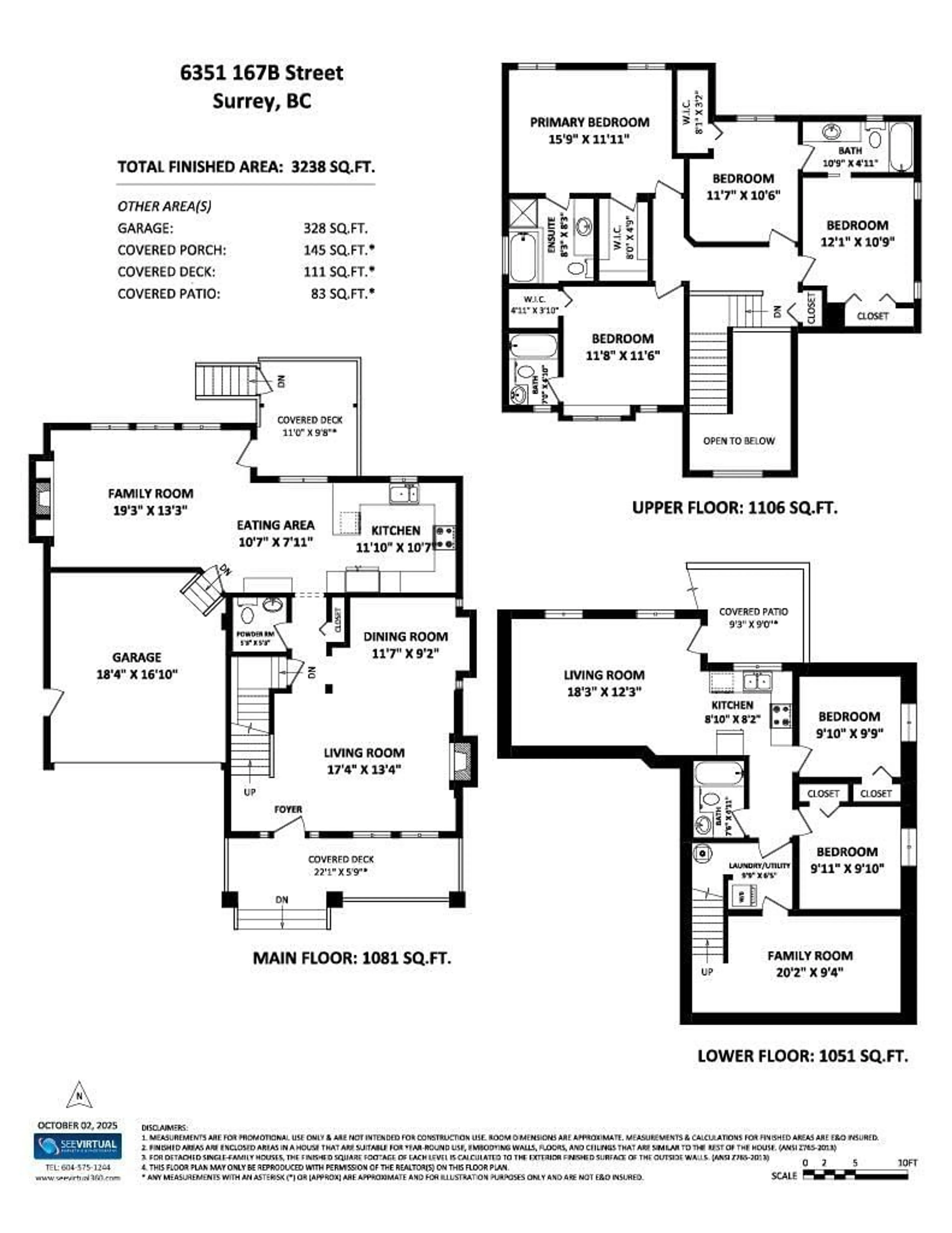 Floor plan for 6351 167B STREET, Surrey British Columbia V3S1X3