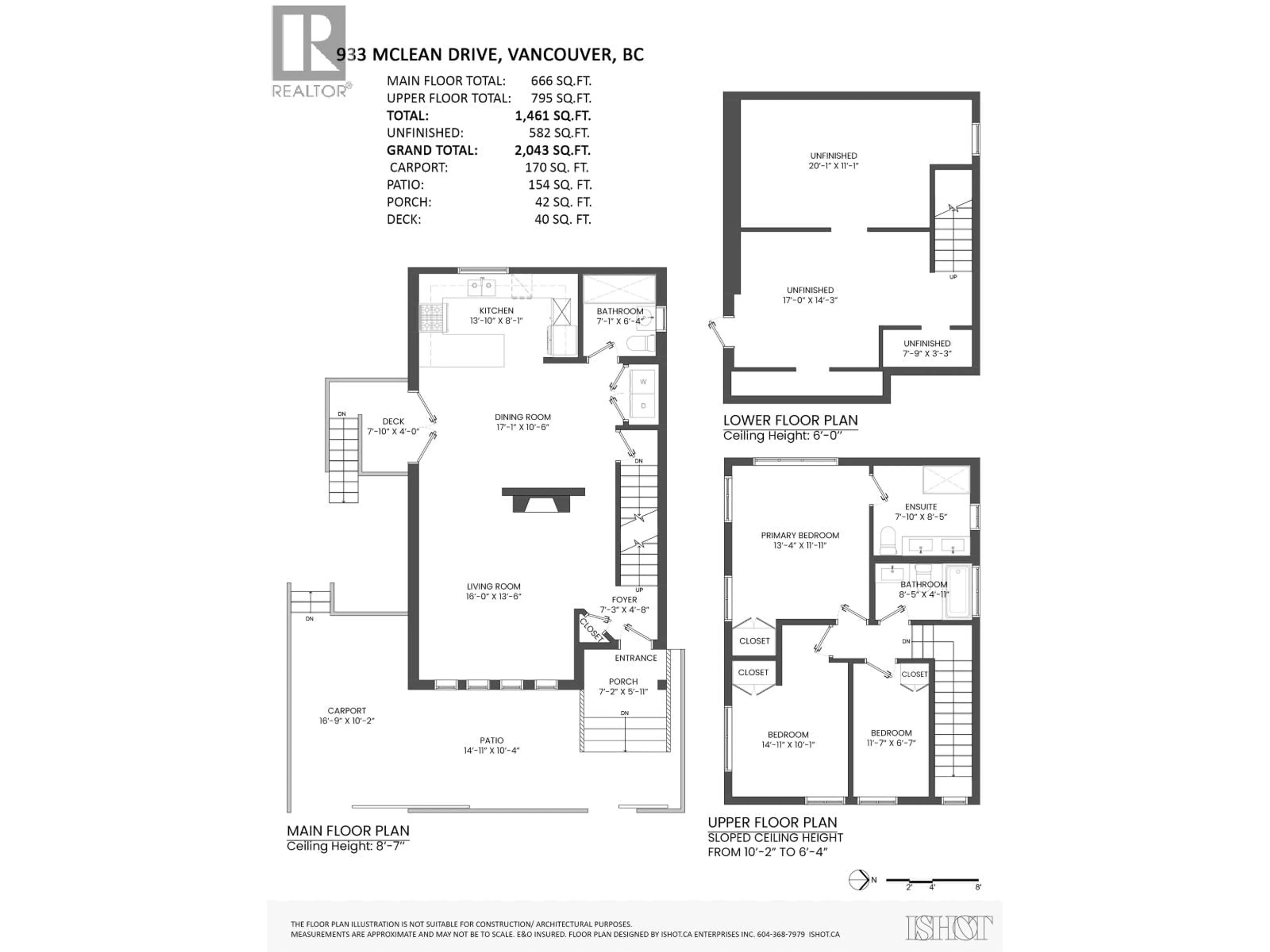 Floor plan for 933 MCLEAN DRIVE, Vancouver British Columbia V5L3N1