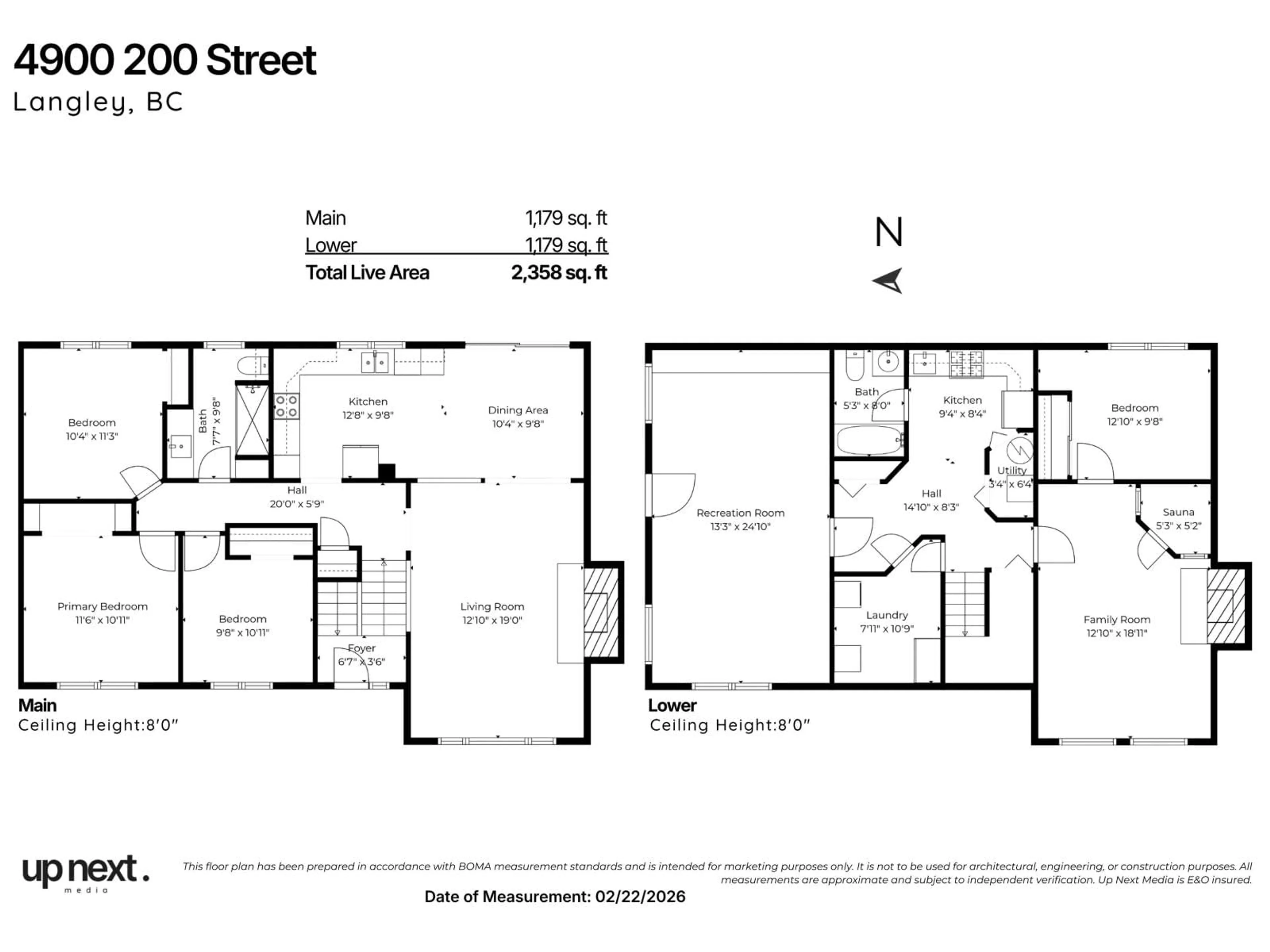 Floor plan for 4900 200TH STREET, Langley British Columbia V3A1L5