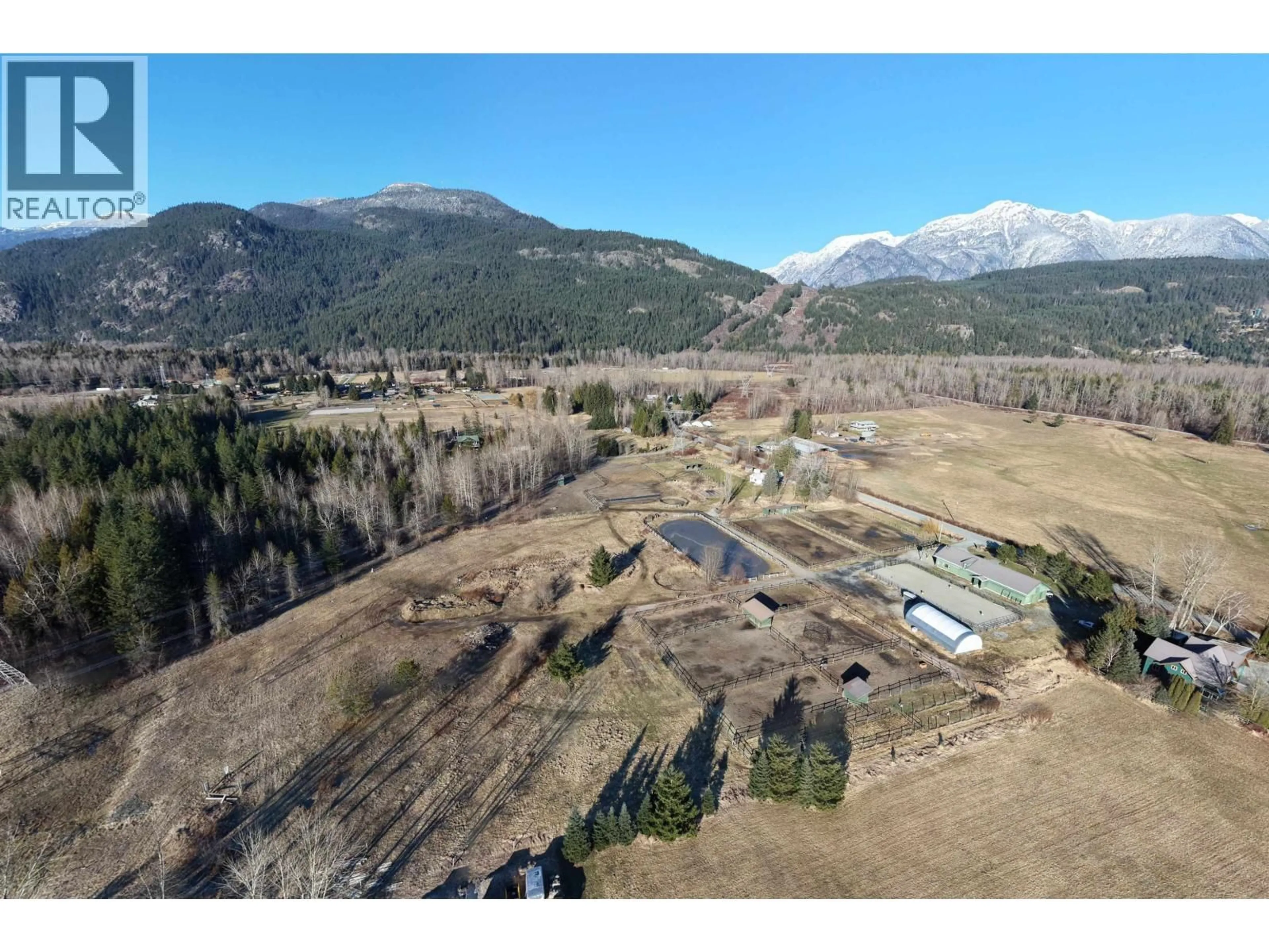 A pic from outside/outdoor area/front of a property/back of a property/a pic from drone, mountain view for 7395 CLOVER ROAD, Pemberton British Columbia V0N2L0