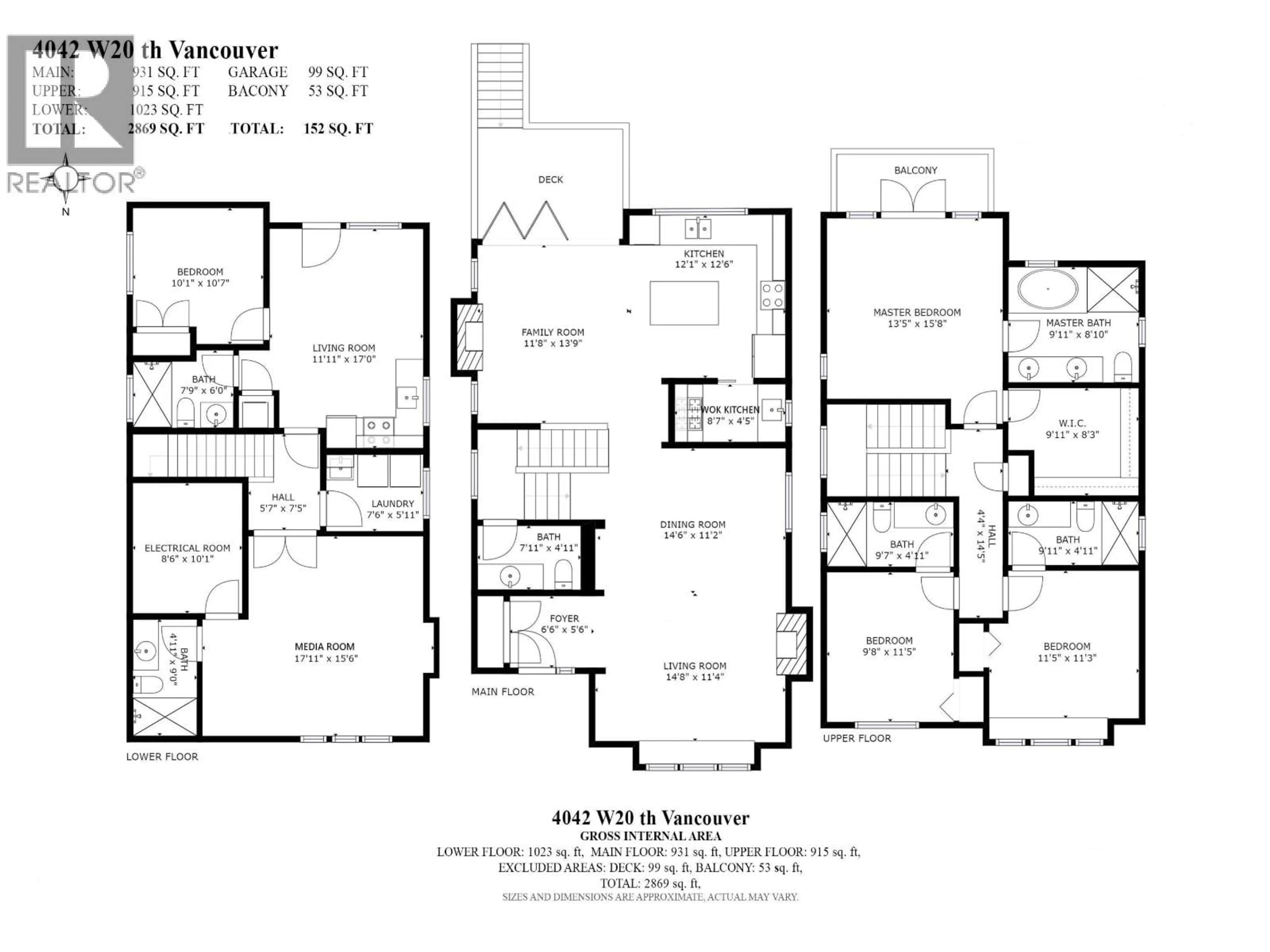 Floor plan for 4042 20TH AVENUE, Vancouver British Columbia V6S1G5