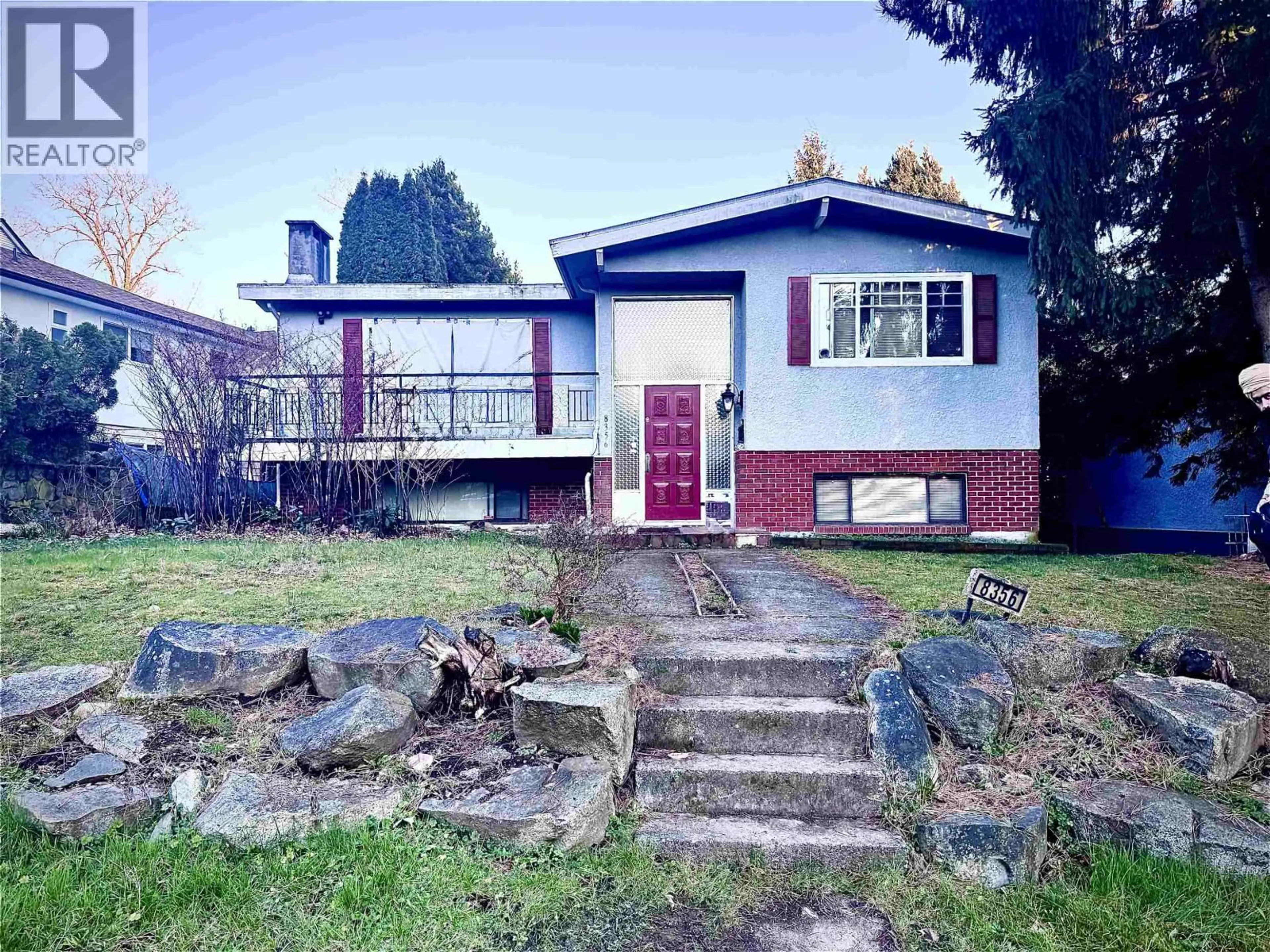 Home with vinyl exterior material, street for 8356 ELLIOT STREET, Vancouver British Columbia V5S2P2