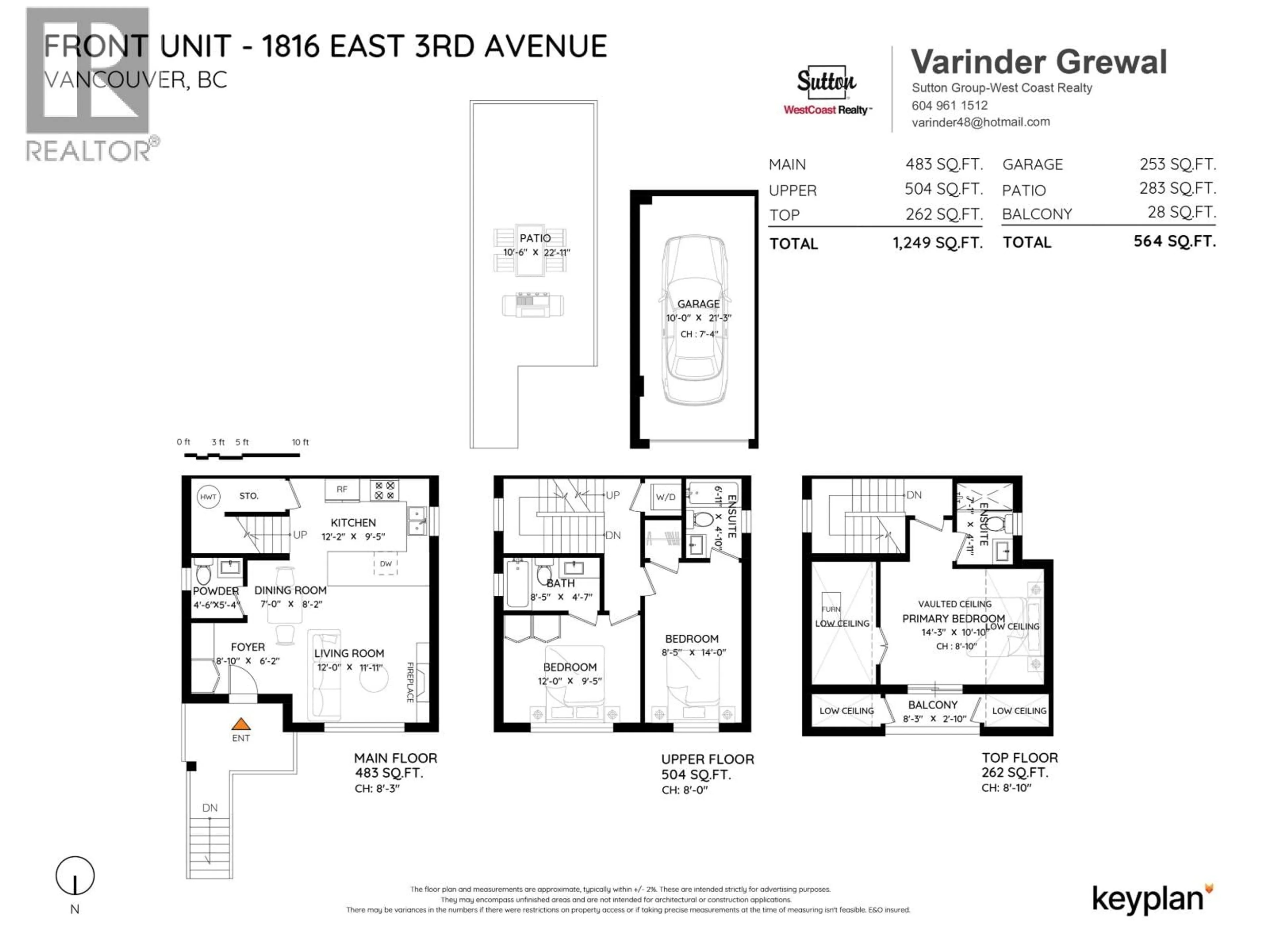 Floor plan for 1 - 1816 3RD AVENUE, Vancouver British Columbia V5N1H2