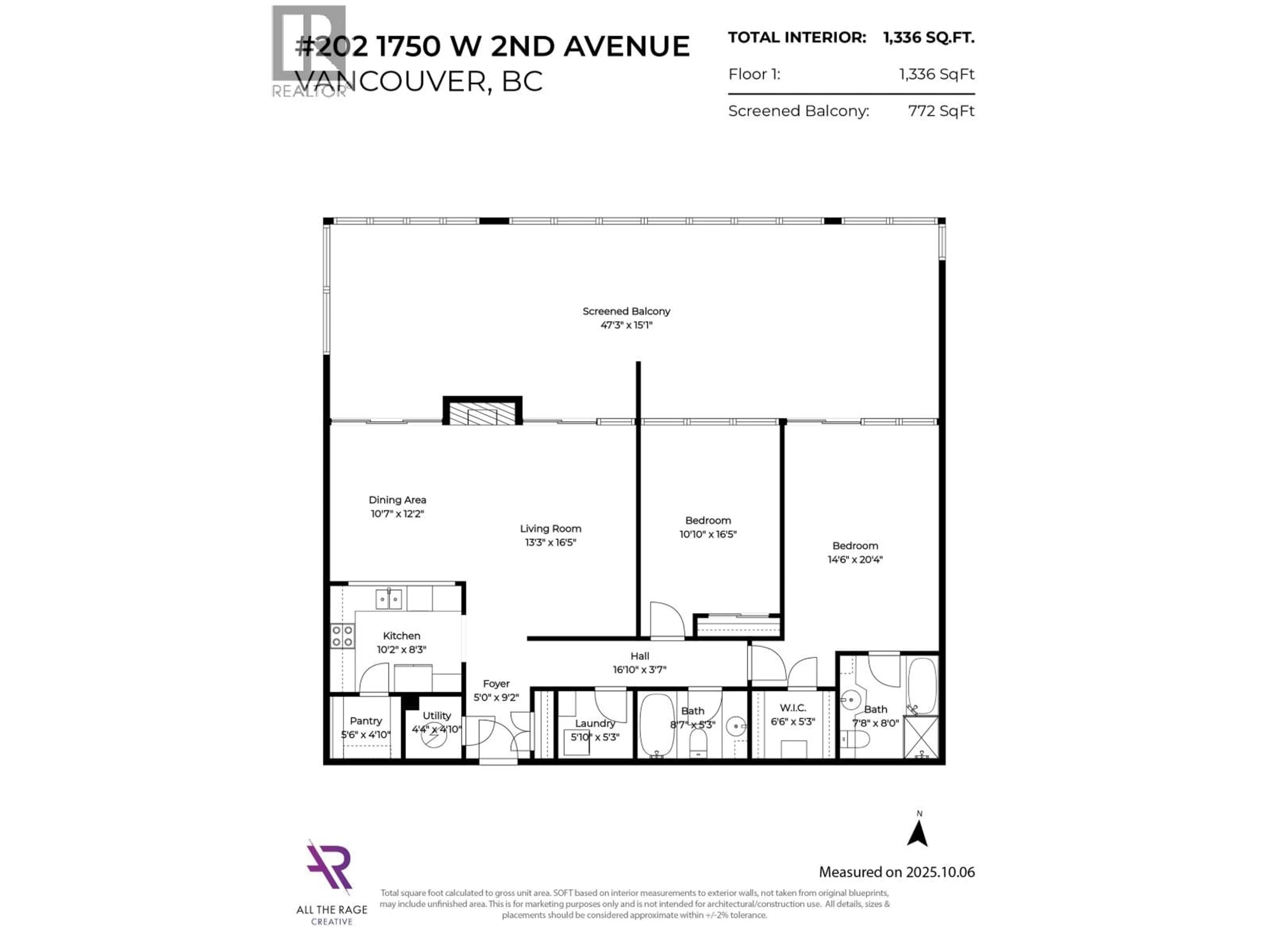 Floor plan for 202 - 1750 2ND AVENUE, Vancouver British Columbia V6J1H6