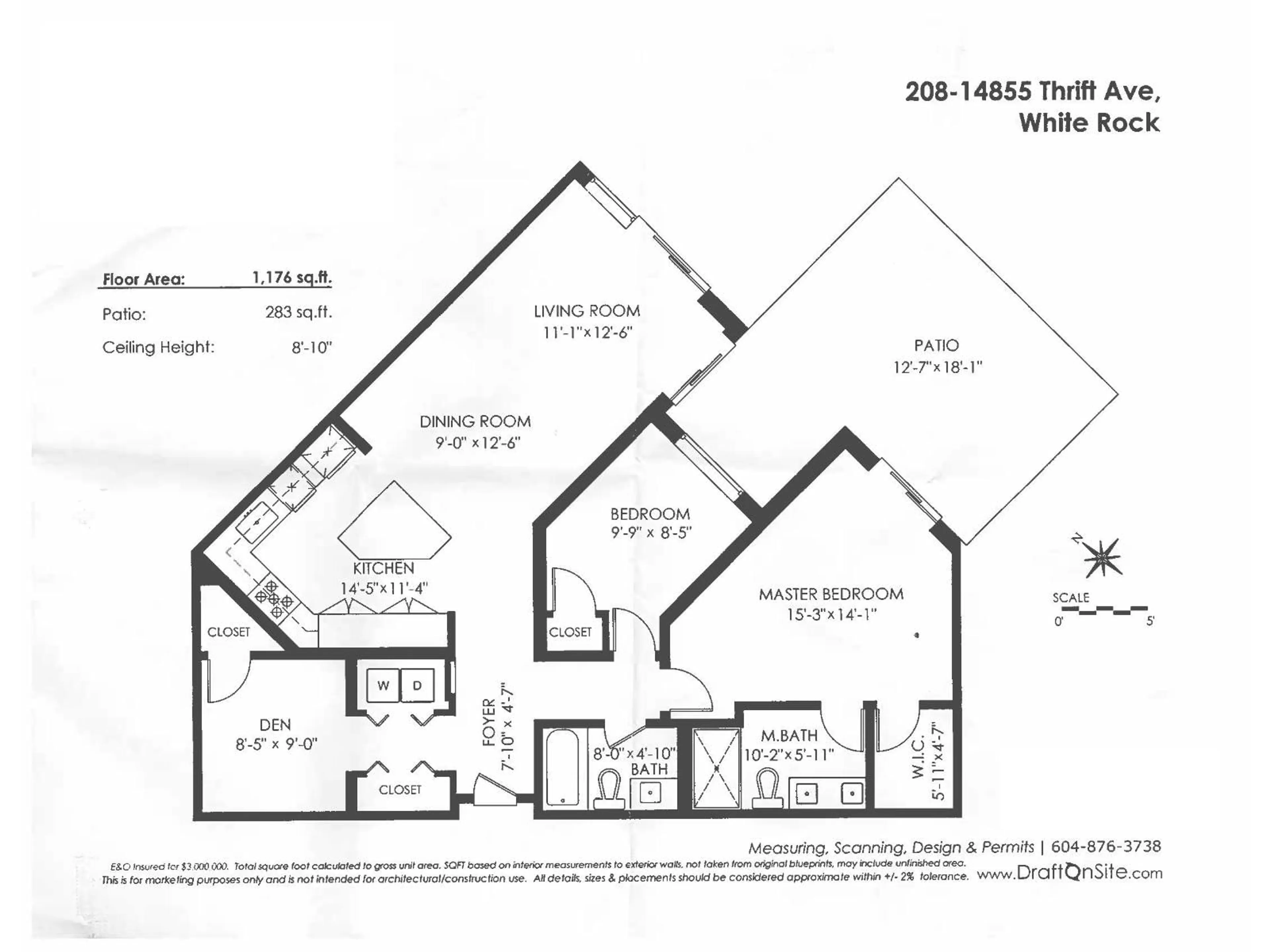 Floor plan for 208 - 14855 THRIFT AVENUE, White Rock British Columbia V4B2J6