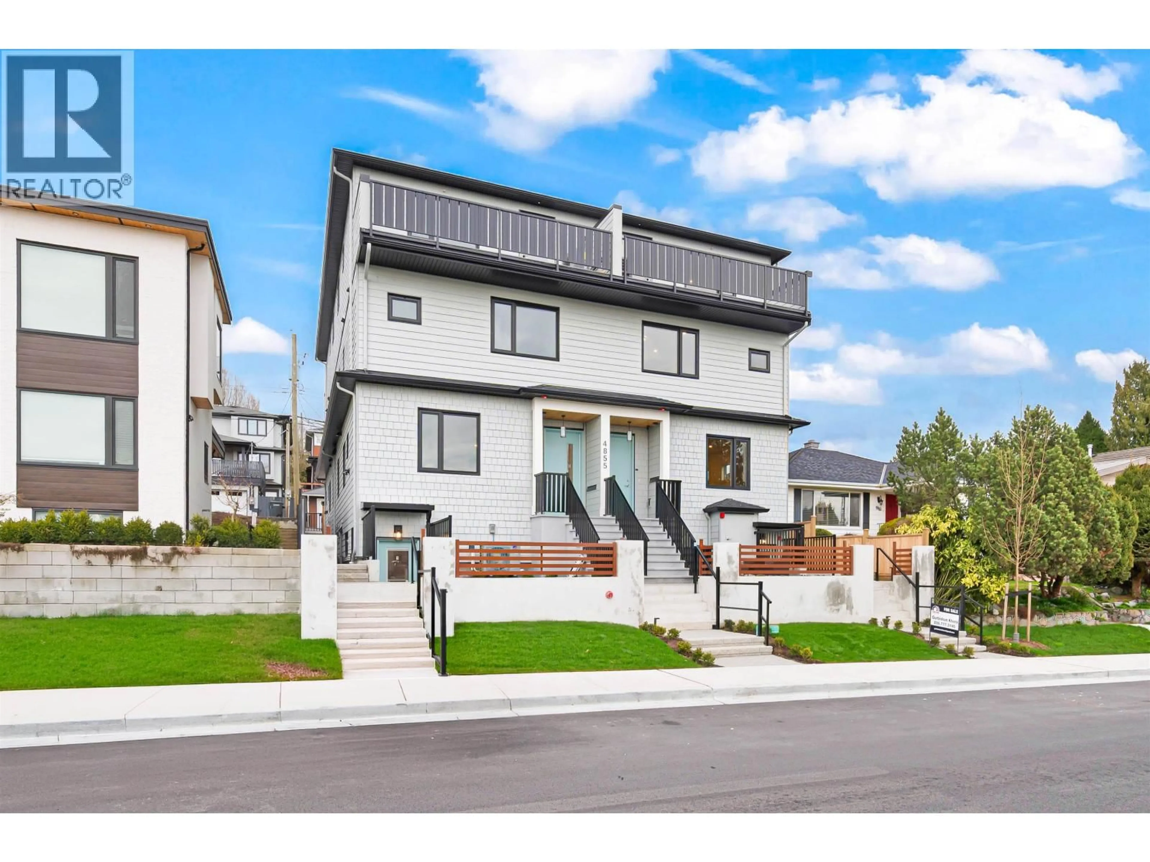 Home with vinyl exterior material, street for 6 - 4855 VENABLES STREET, Burnaby British Columbia V5C3A9