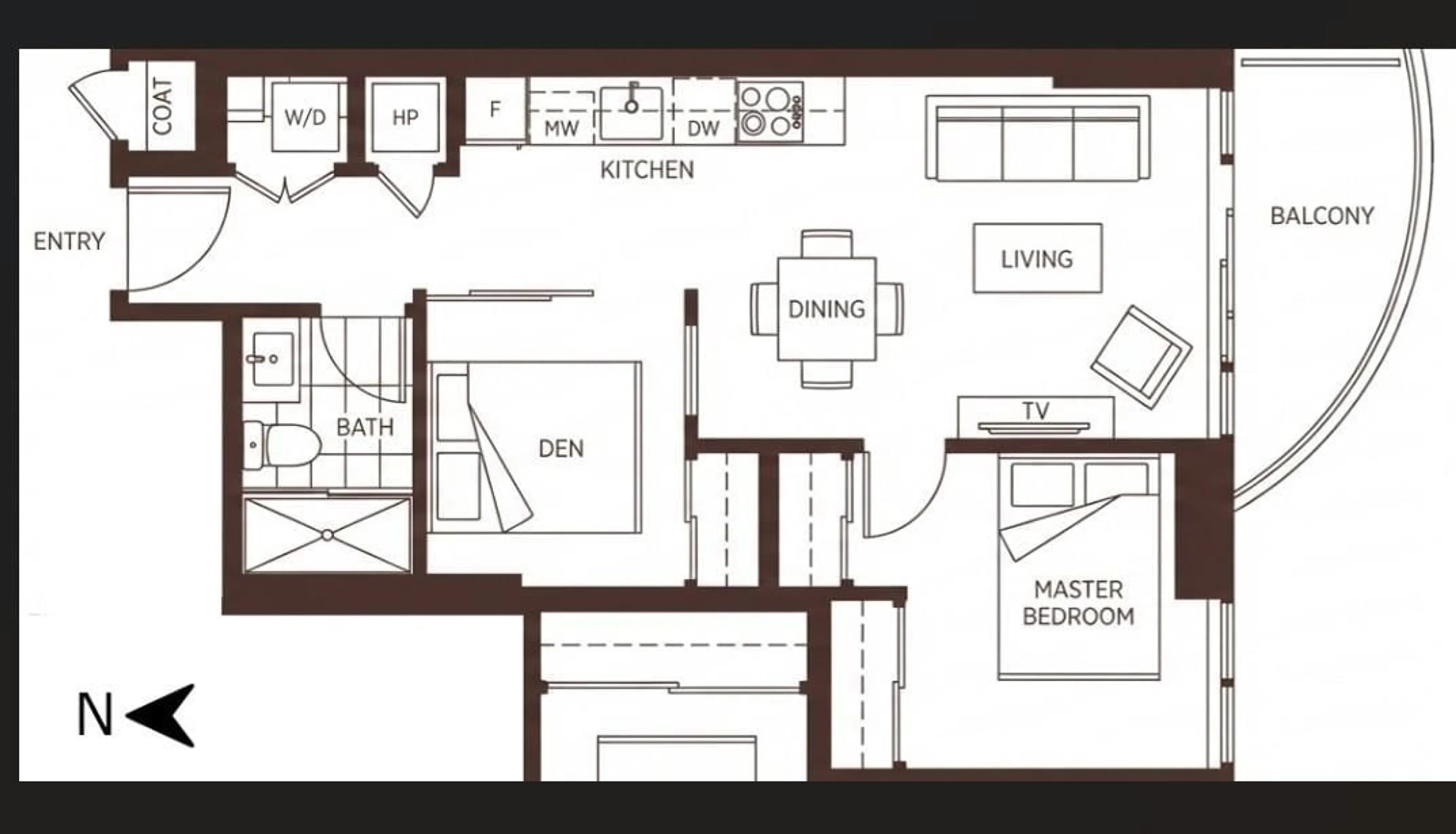 Floor plan for 507 - 13318 104 AVENUE, Surrey British Columbia V3T0R2