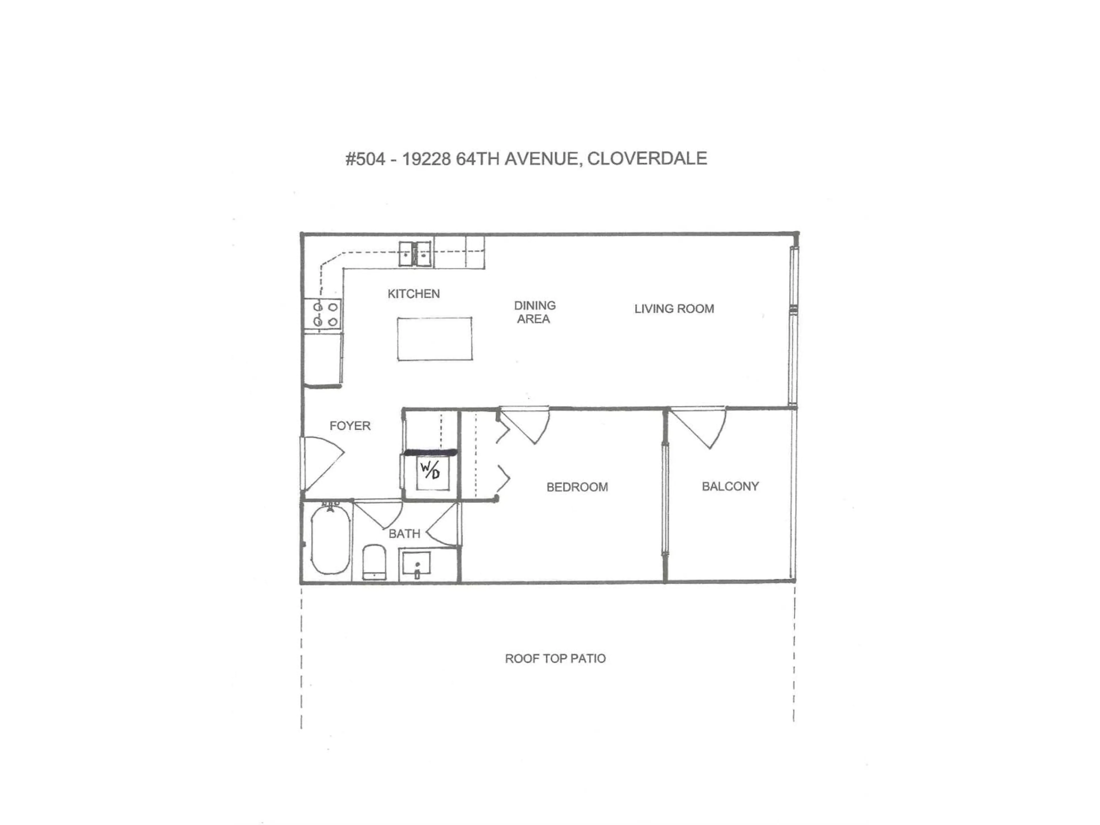 Floor plan for 504 - 19228 64 AVENUE, Surrey British Columbia V3S7C9