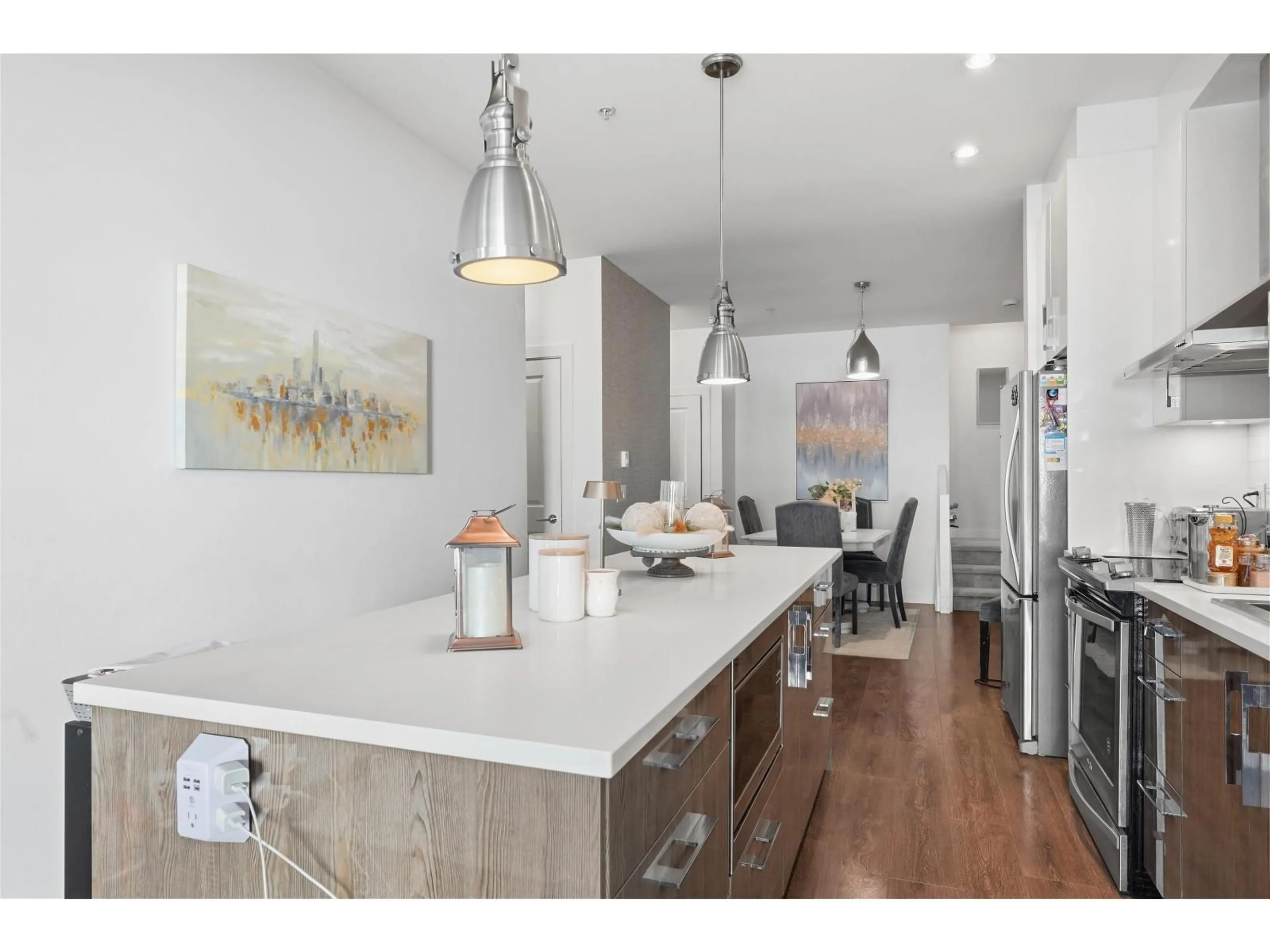 Open concept kitchen, wood/laminate floor for 63 - 20857 77A AVENUE, Langley British Columbia V2Y0W7