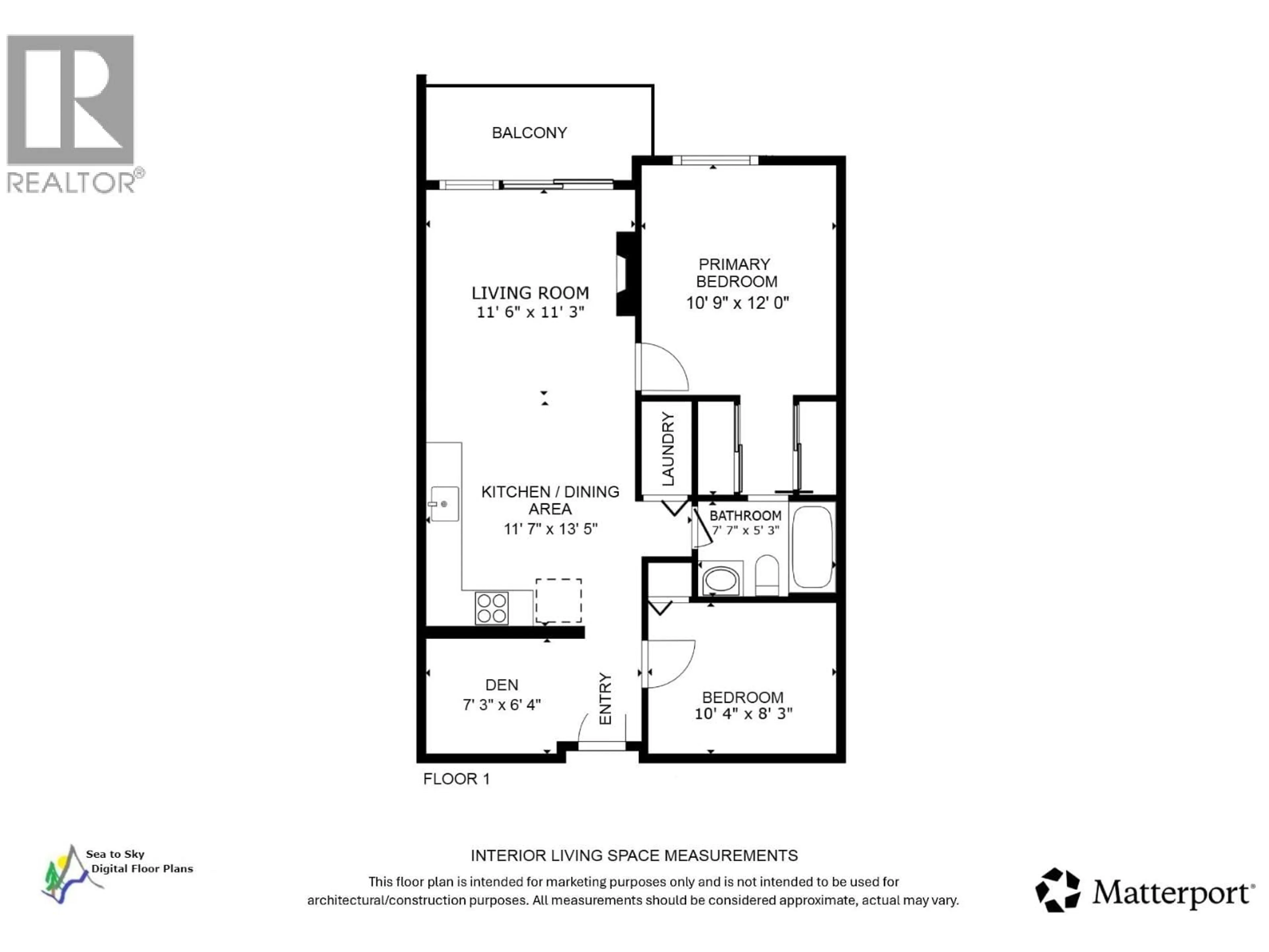 Floor plan for 611 - 37881 CLEVELAND AVENUE, Squamish British Columbia V8B0Z7