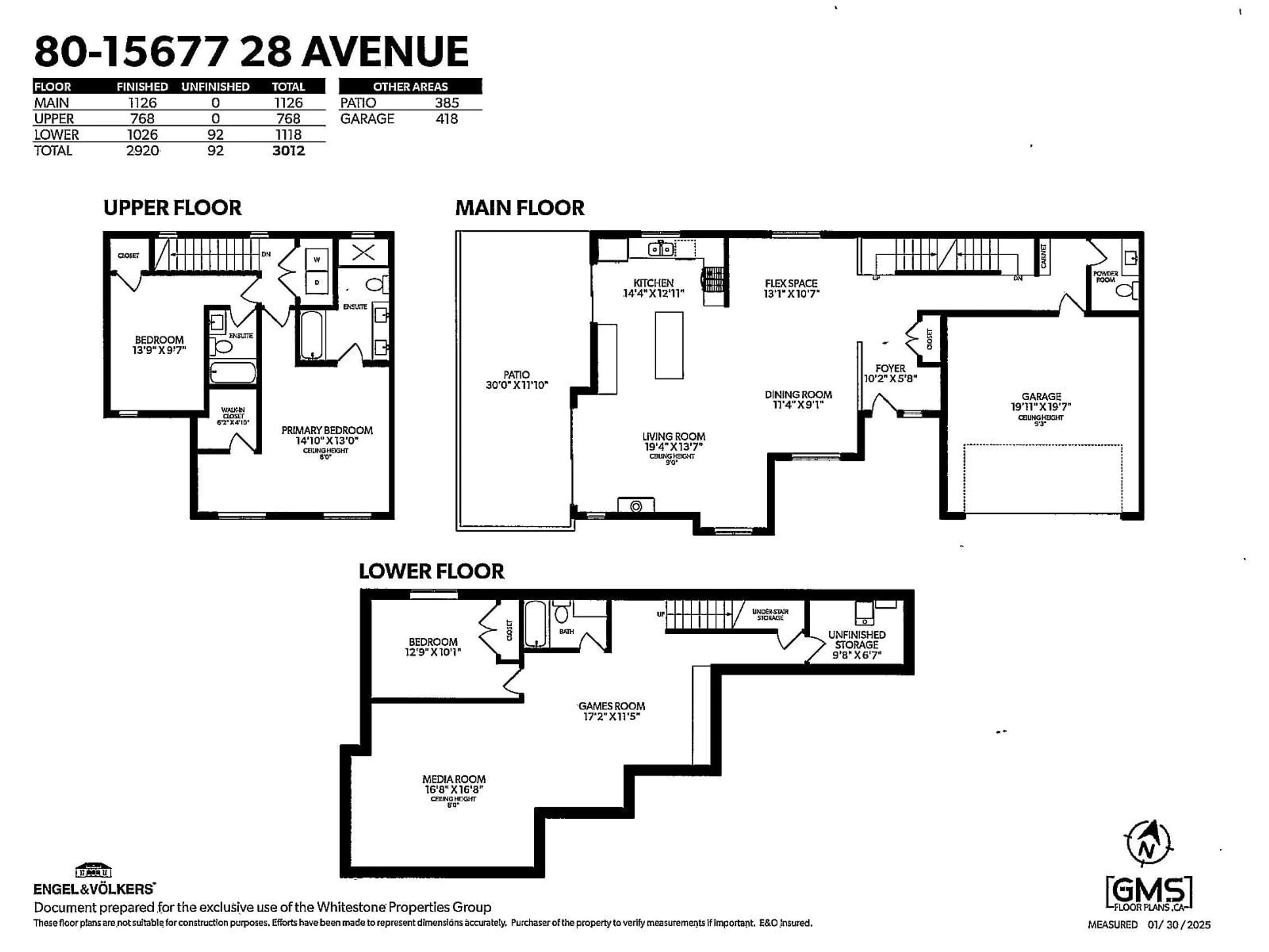 Floor plan for 80 - 15677 28 AVENUE, Surrey British Columbia V3Z0E5