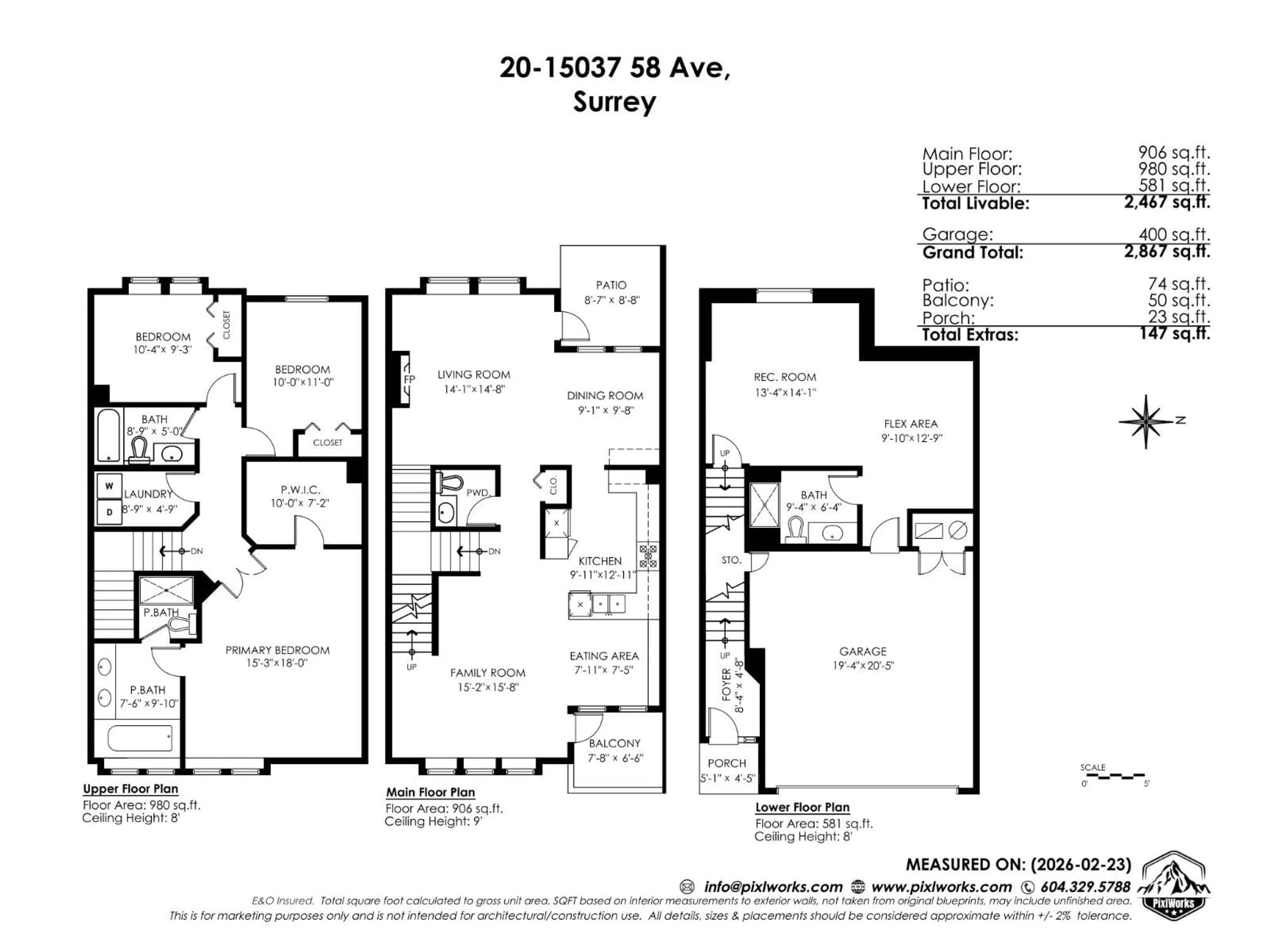 Floor plan for 20 - 15037 58TH AVENUE, Surrey British Columbia V3S8Z5