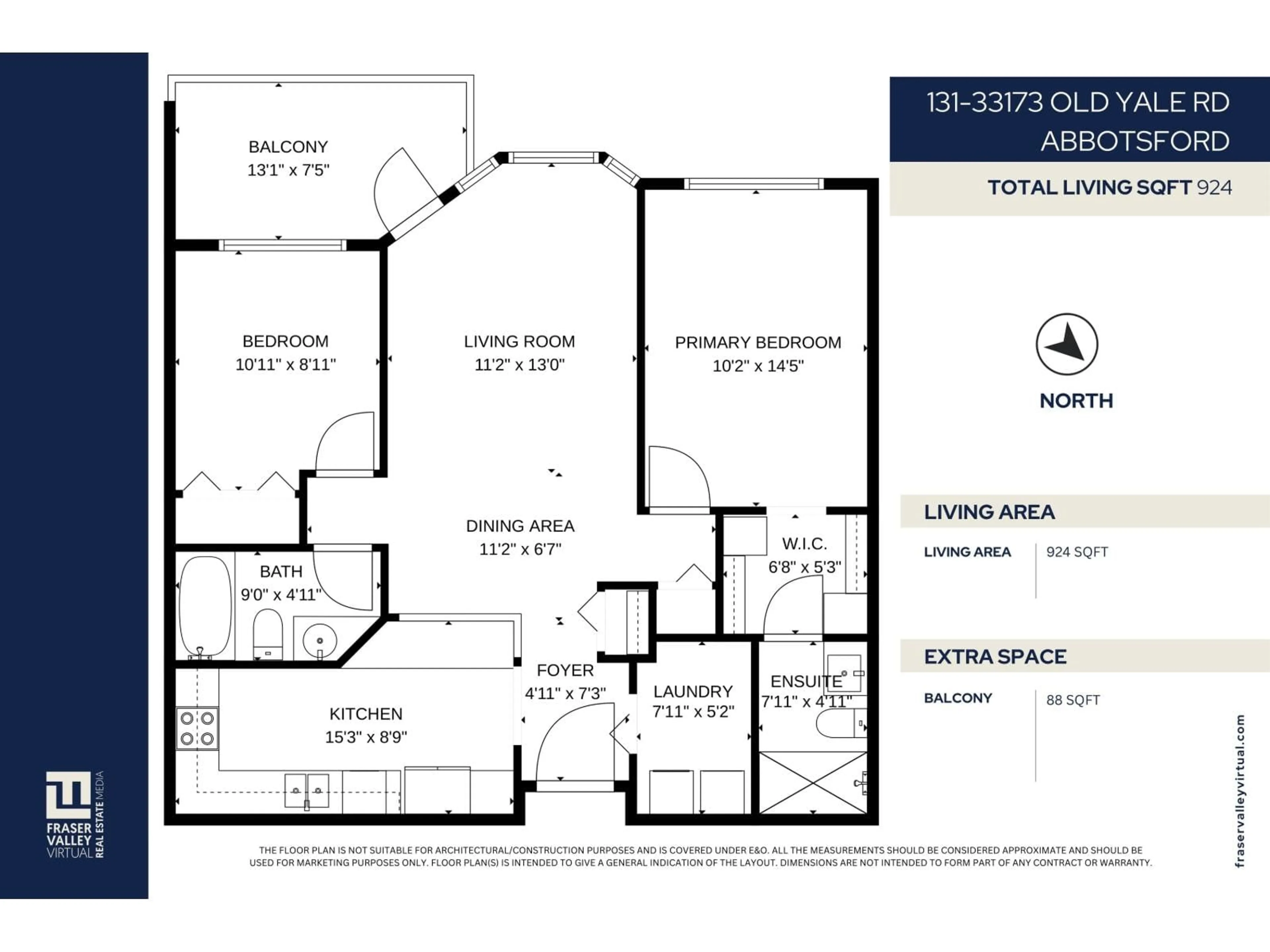 Floor plan for 131 - 33173 OLD YALE ROAD, Abbotsford British Columbia V2S2J4