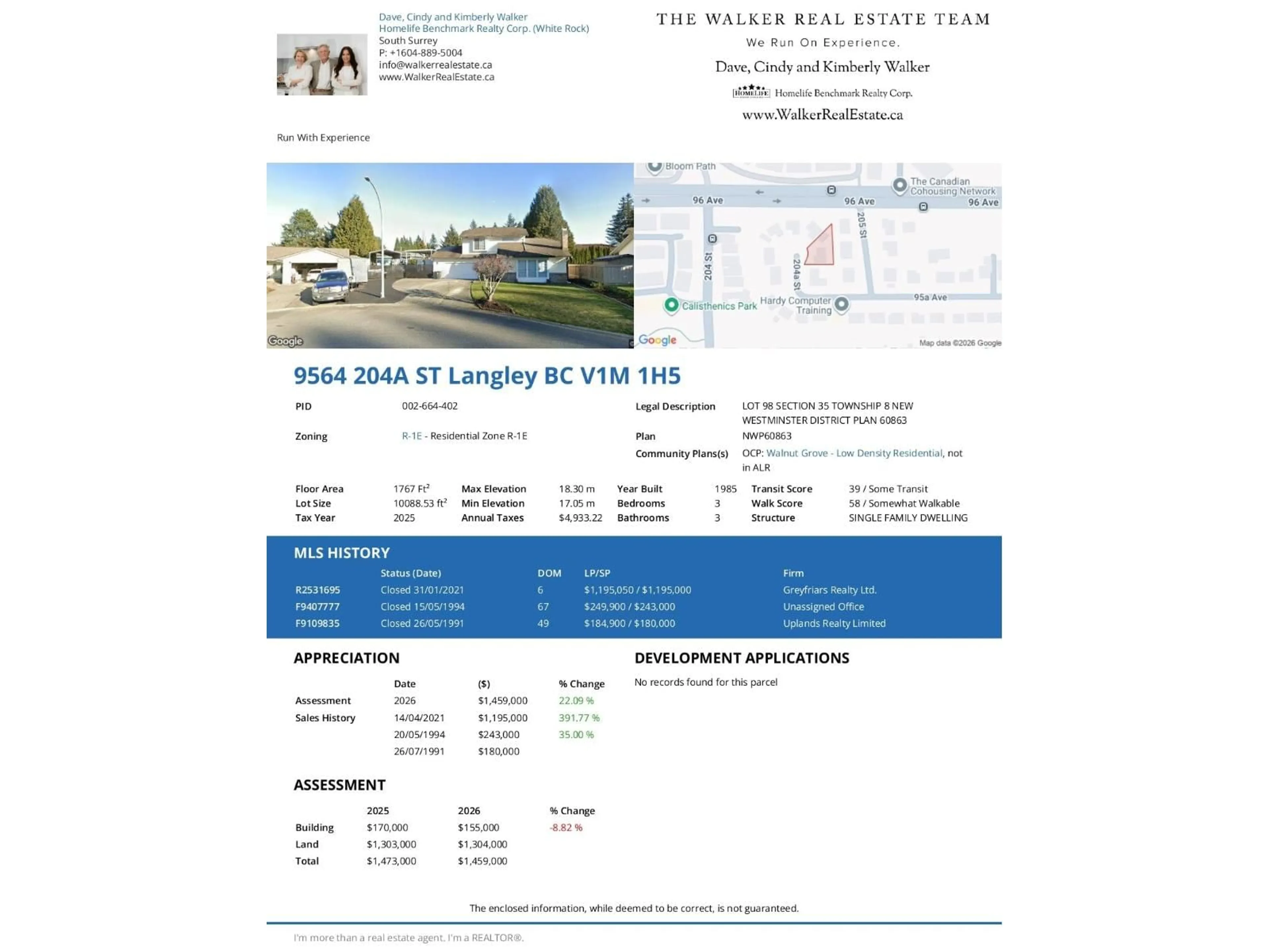 Floor plan for 9564 204A STREET, Langley British Columbia V1M1H5
