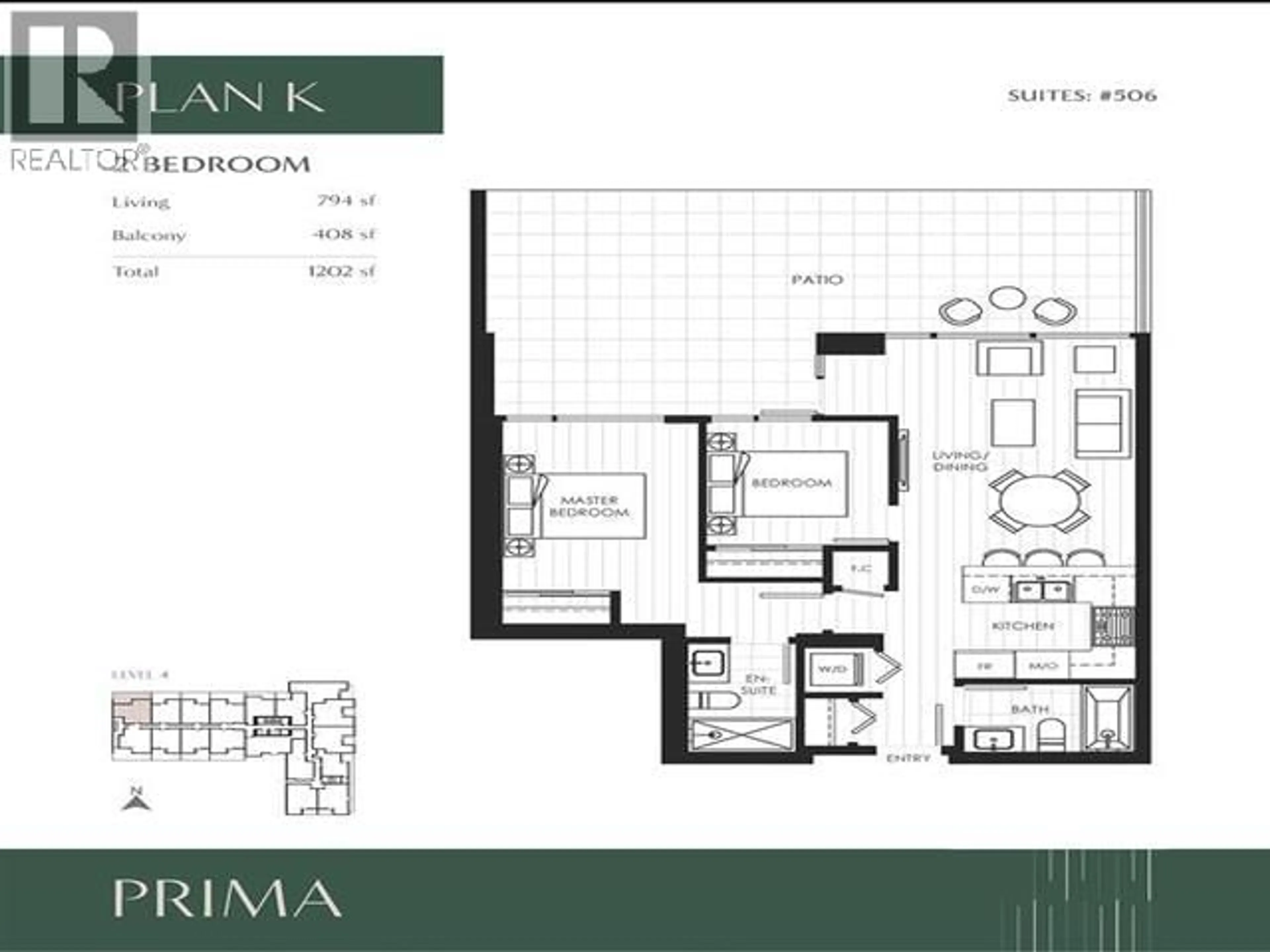 Floor plan for 506 - 6833 BUSWELL STREET, Richmond British Columbia V6Y0L3