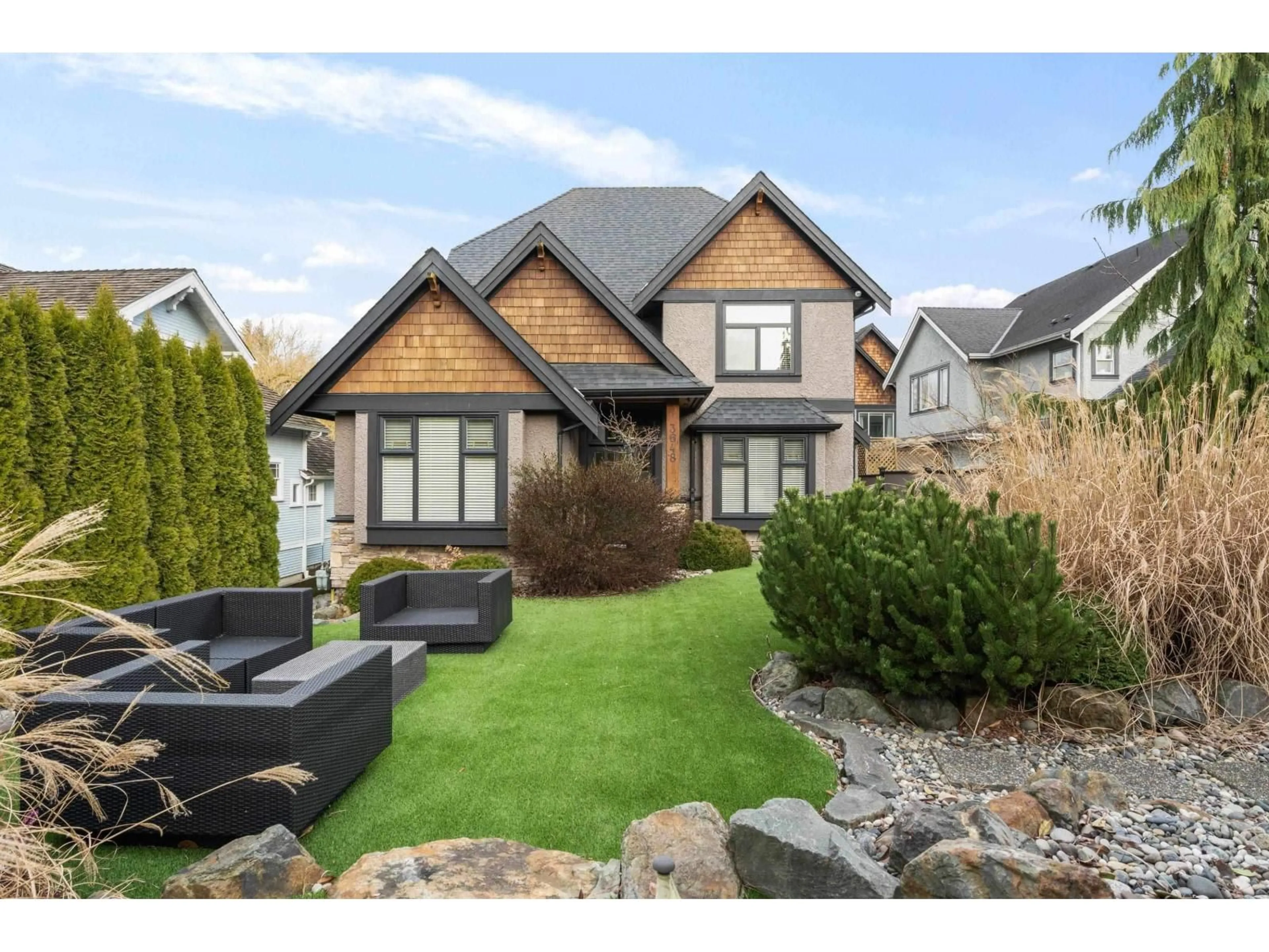 Home with brick exterior material, street for 3648 ELGIN ROAD, Surrey British Columbia V4P2A3