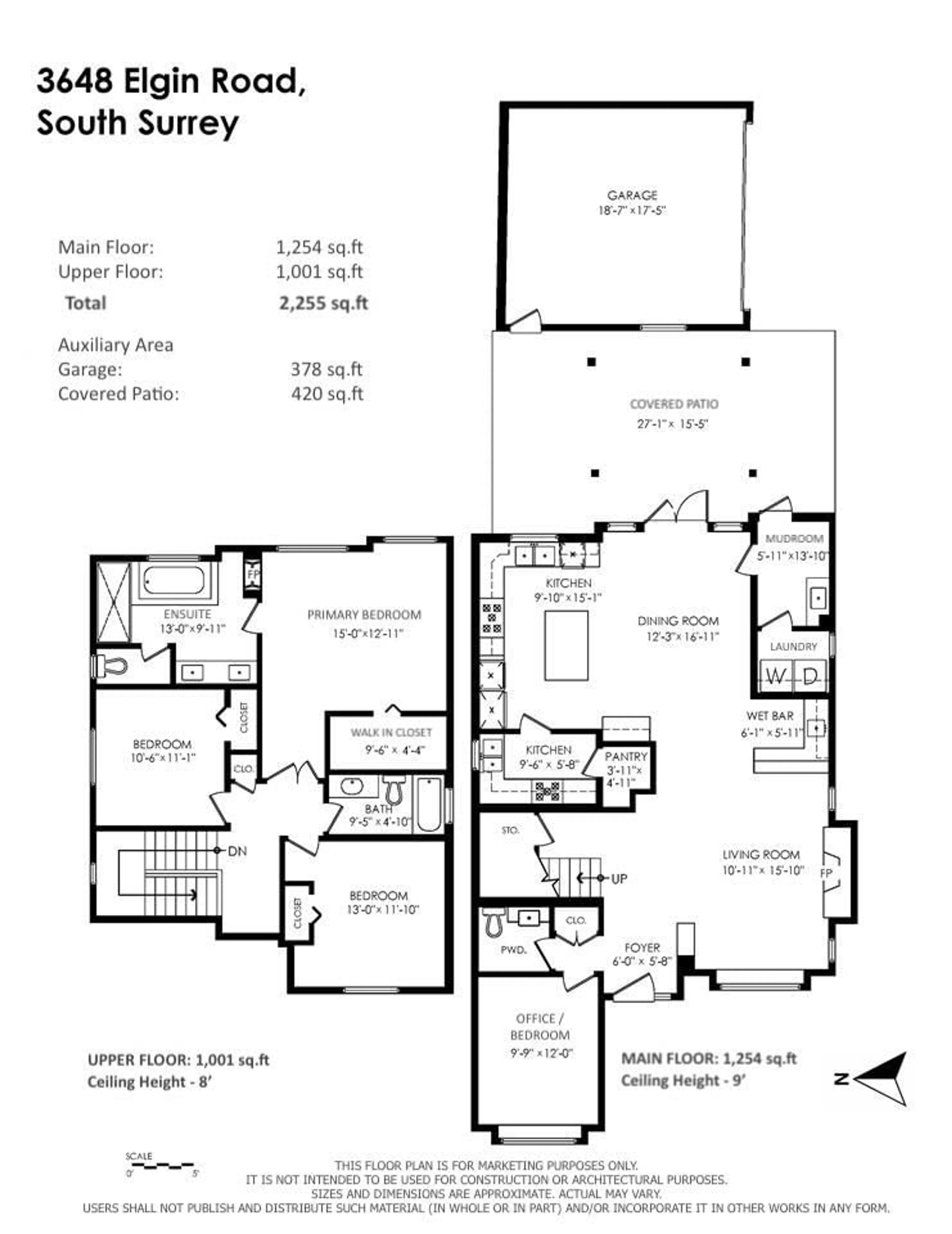 Floor plan for 3648 ELGIN ROAD, Surrey British Columbia V4P2A3