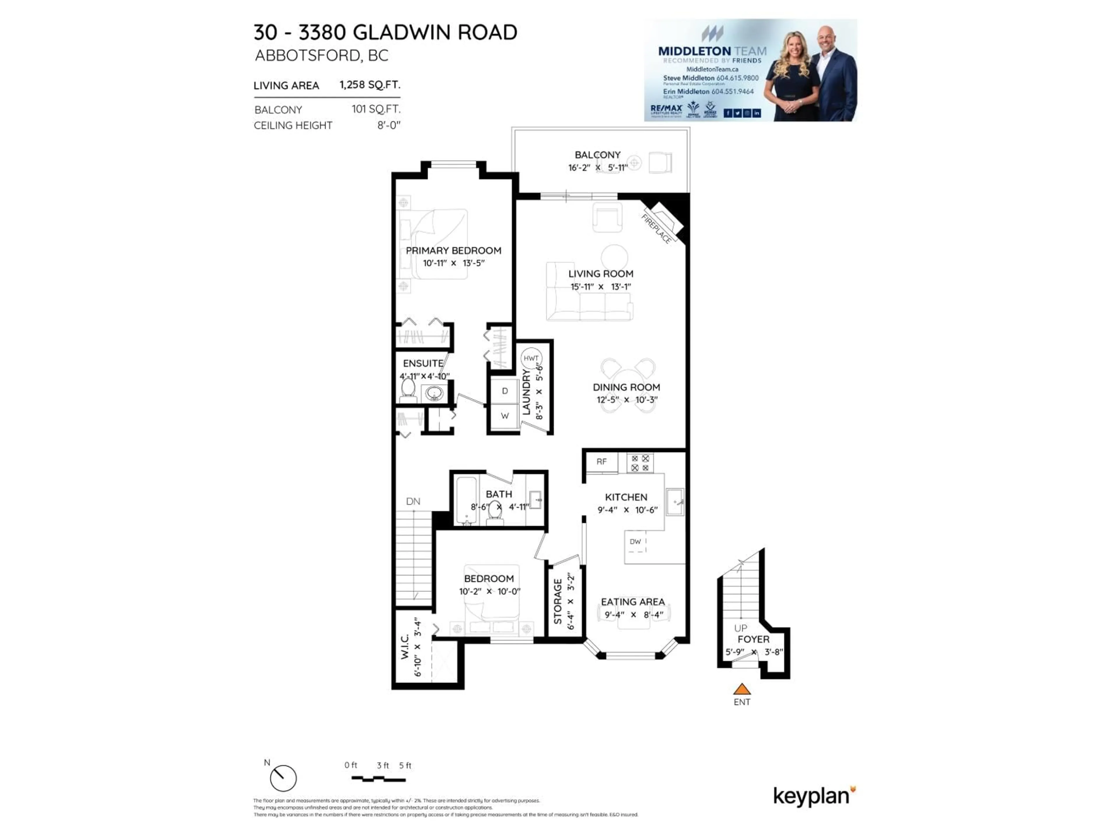 Floor plan for 30 - 3380 GLADWIN ROAD, Abbotsford British Columbia V2S7G1