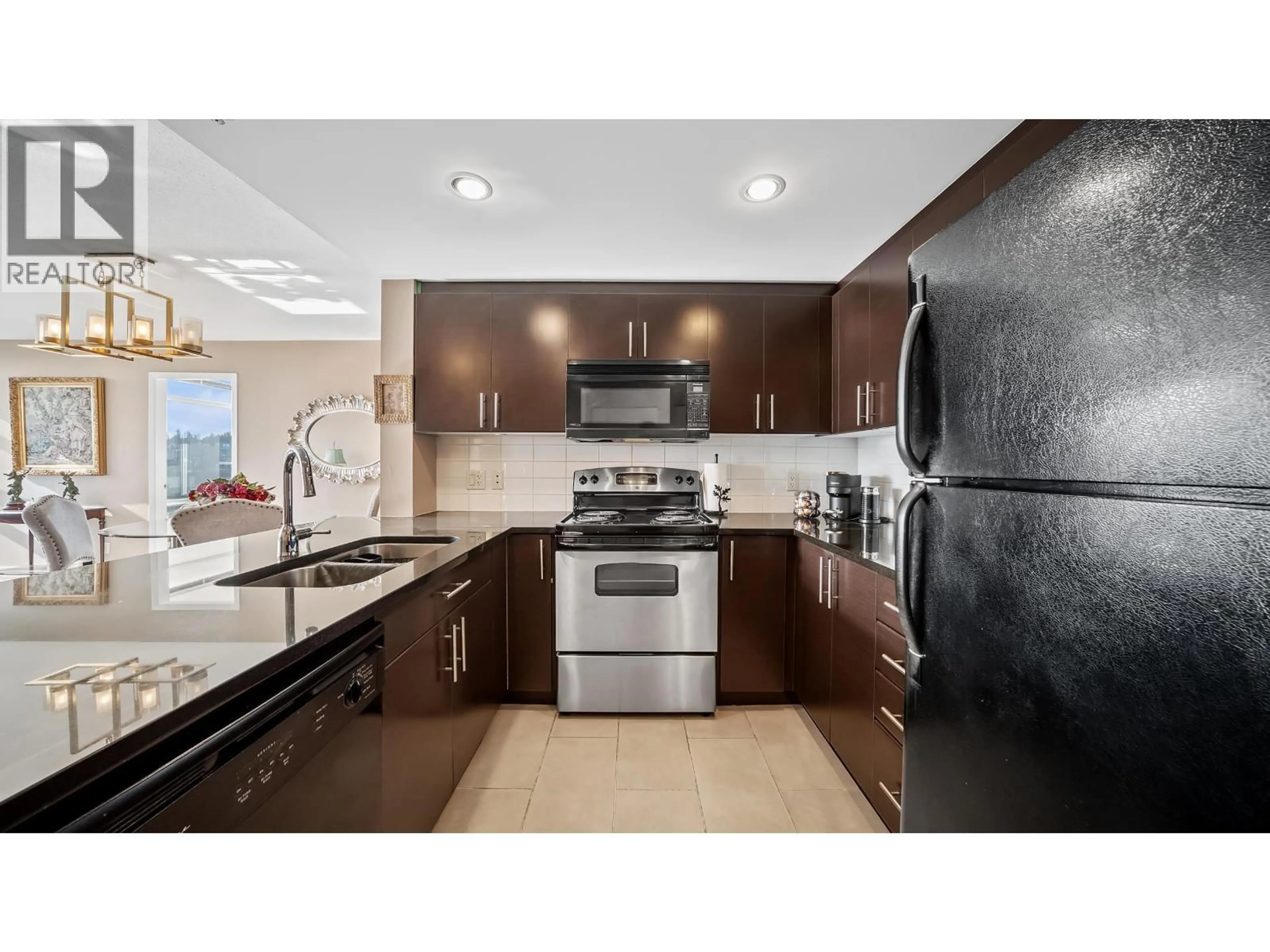 Standard kitchen, ceramic/tile floor for 1702 - 555 DELESTRE AVENUE, Coquitlam British Columbia V3K0A9