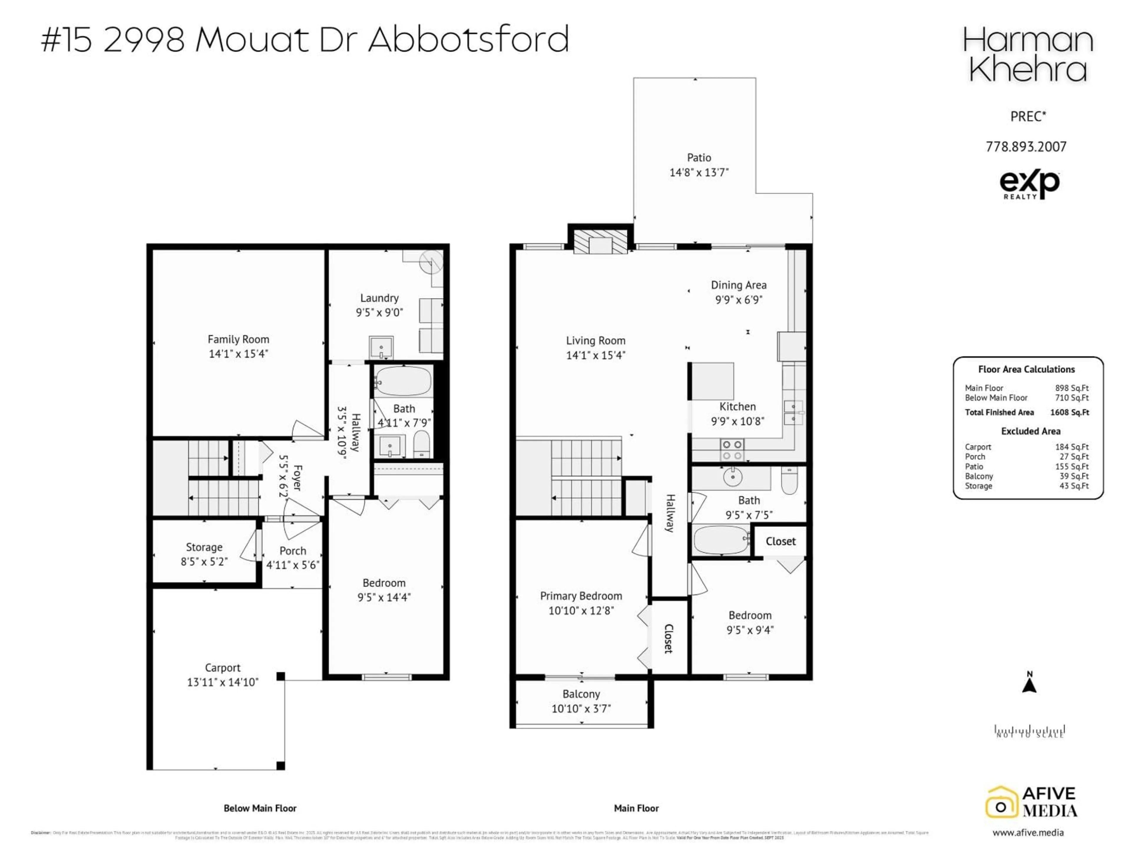 Floor plan for 15 - 2998 MOUAT DRIVE, Abbotsford British Columbia V2T4E6