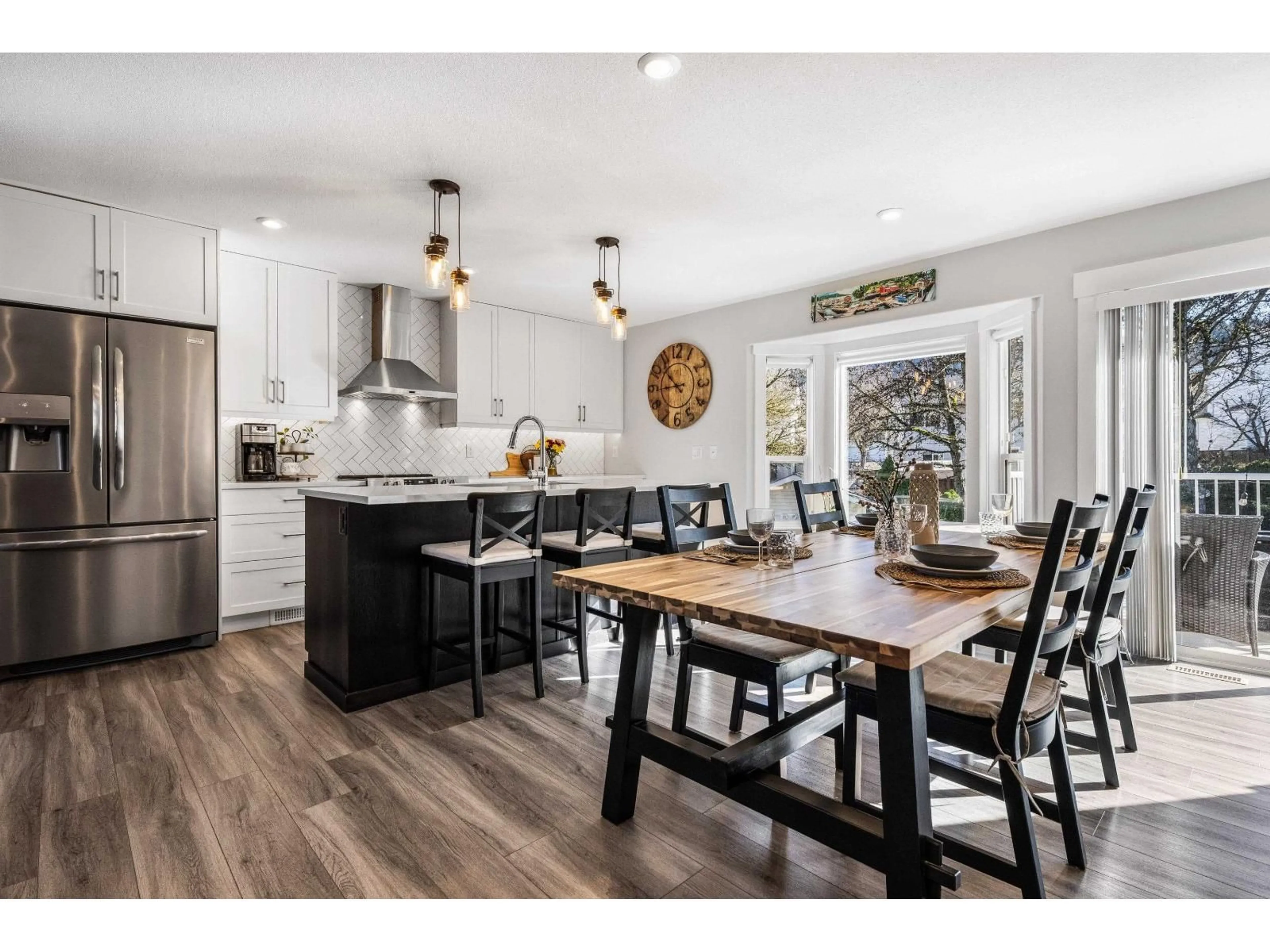 Open concept kitchen, wood/laminate floor for 46430 EDGEMONT PLACE, Chilliwack British Columbia V2R3Y5