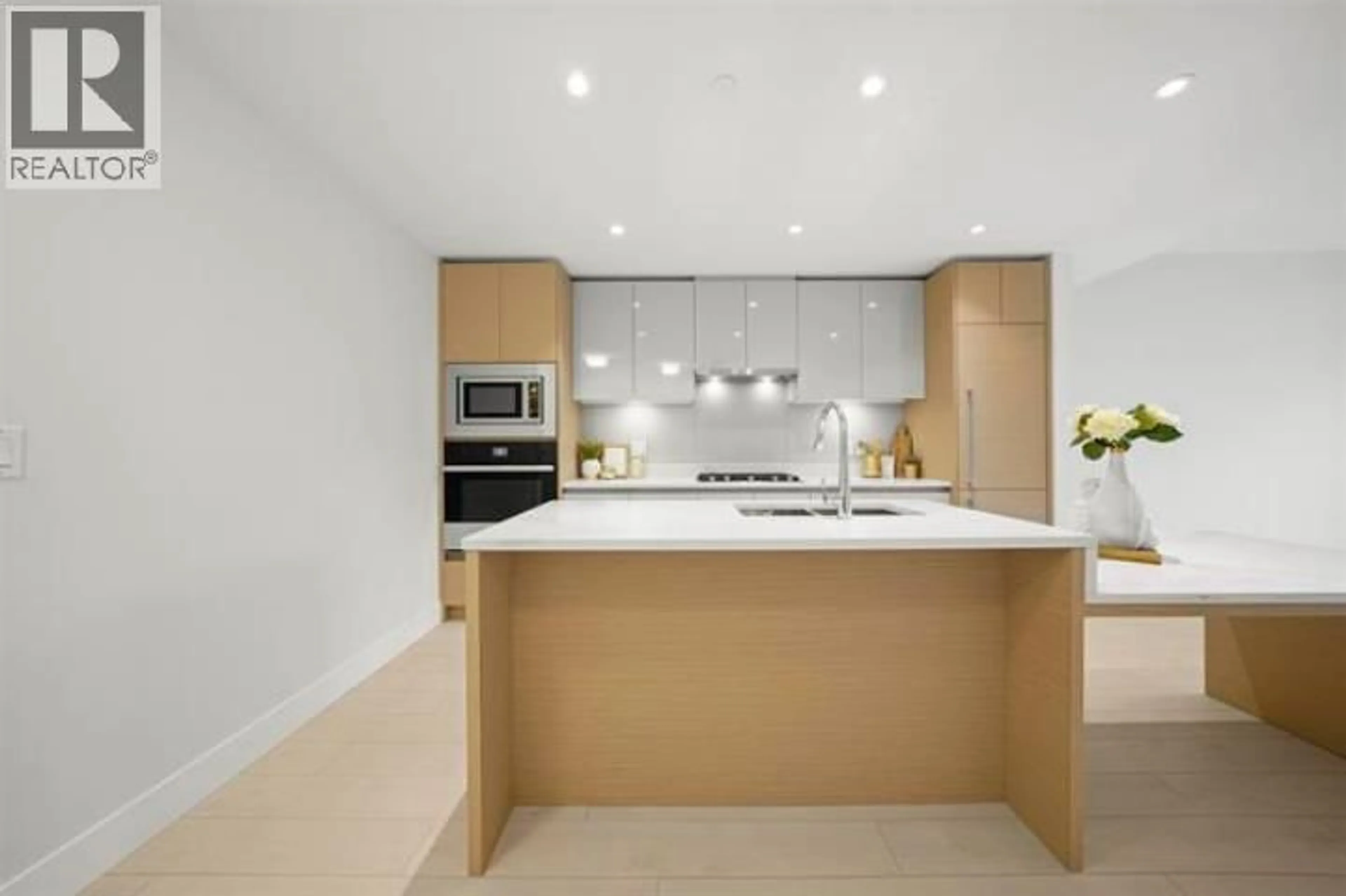 Contemporary kitchen, ceramic/tile floor for 607 - 3538 SAWMILL CRESCENT, Vancouver British Columbia V5S0J8