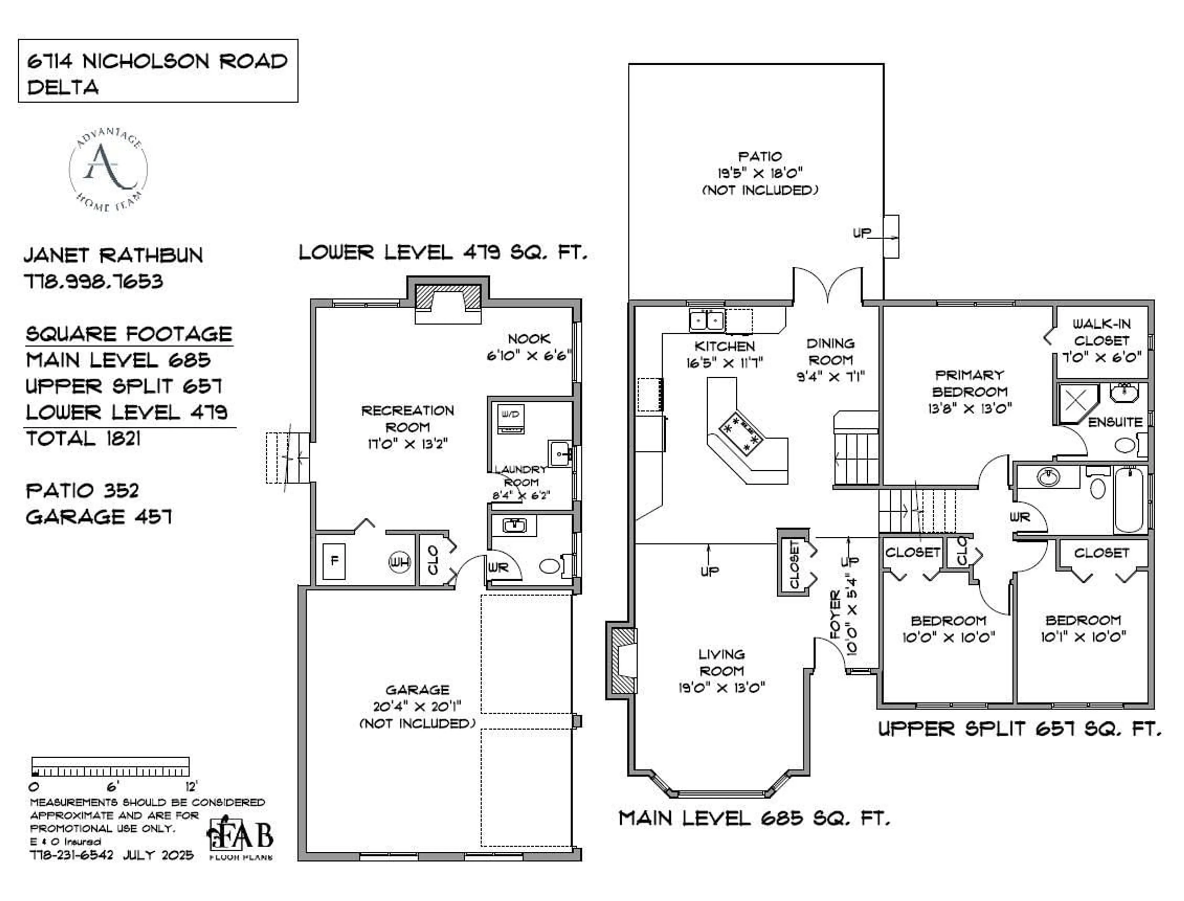 Floor plan for 6714 NICHOLSON ROAD, Delta British Columbia V4E2T5