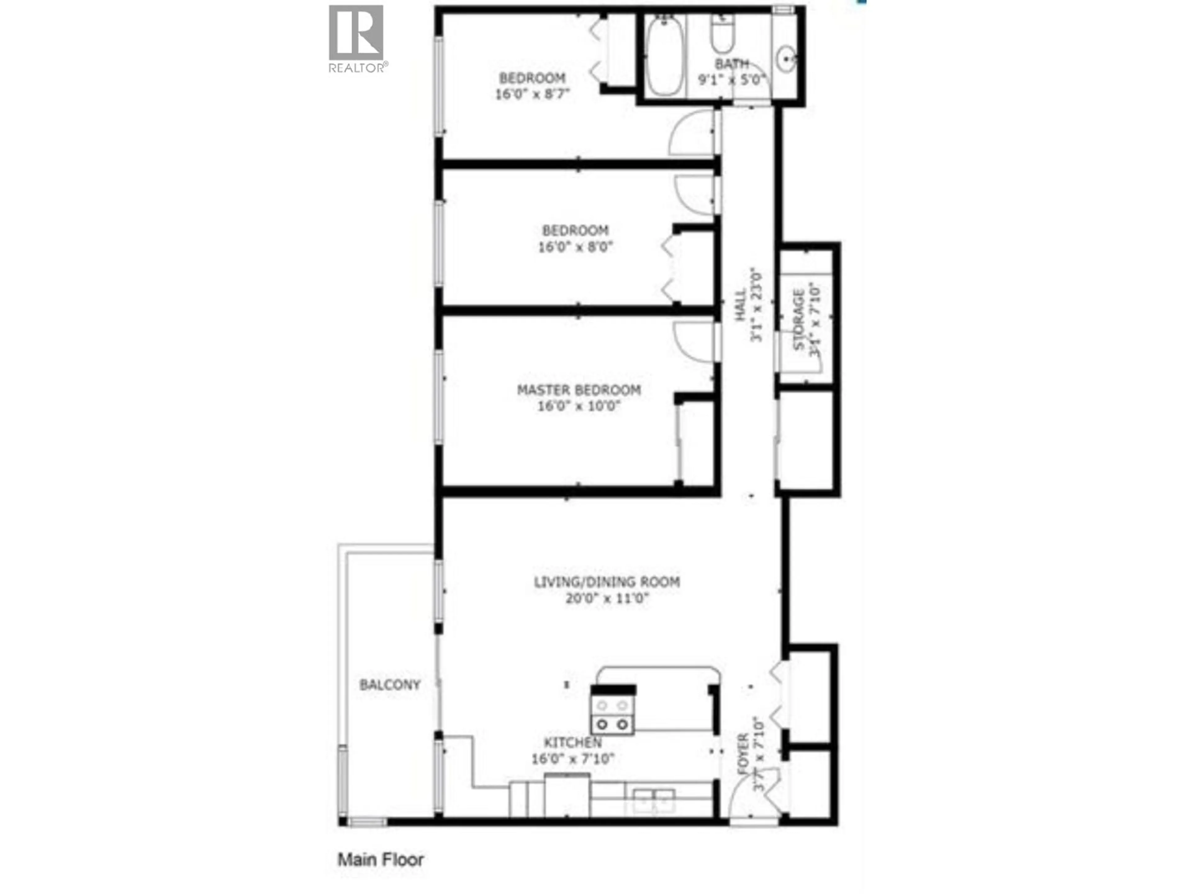 Floor plan for 102 - 5770 HASTINGS STREET, Burnaby British Columbia V5B1R6
