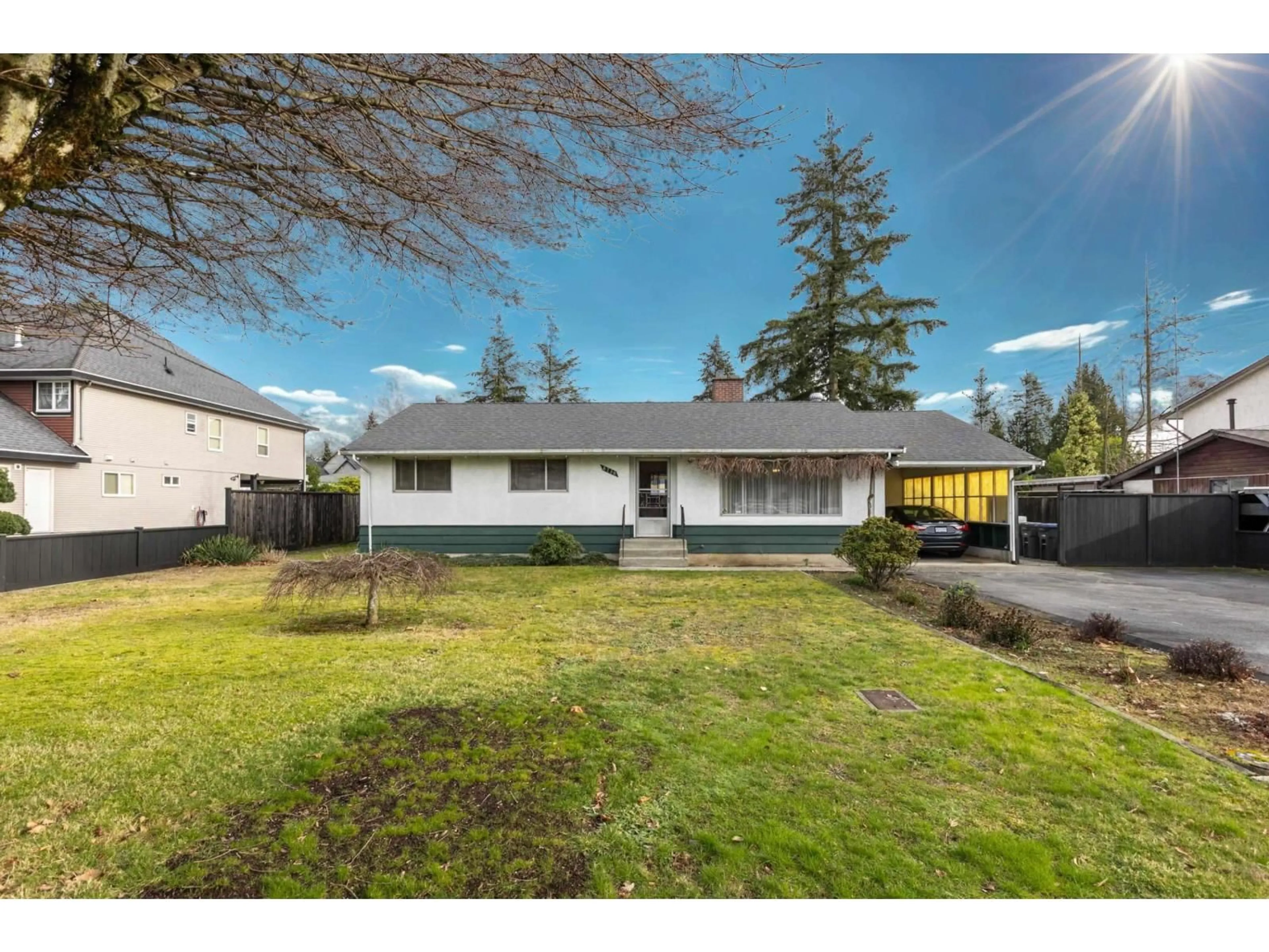 A pic from outside/outdoor area/front of a property/back of a property/a pic from drone, street for 8736 154 STREET, Surrey British Columbia V3S3N6